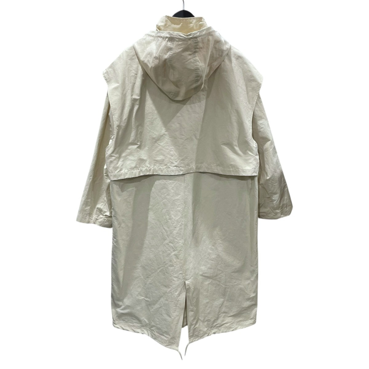 23AW フーデッドロングコート Nylon Hoodie Coat ナイロンフーディーコート 12320003