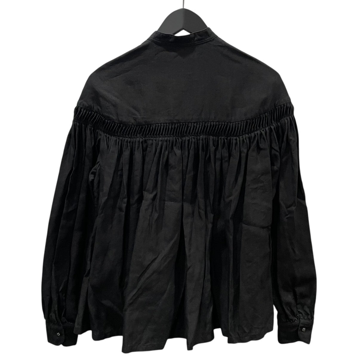 22SS プルオーバーリネンブラウス Linen Tucked Half Placket Shirt リネンタックドハーフプラケットシャツ 1222-31016