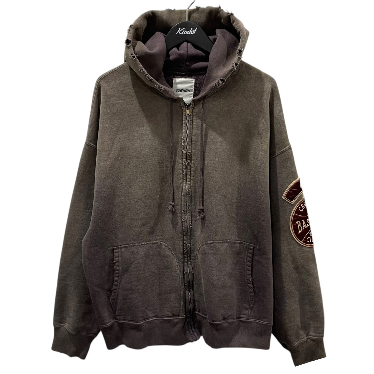BOWWOW(バウワウ) 25AW 加工ジップアップパーカー BASEBALL CHAMPION