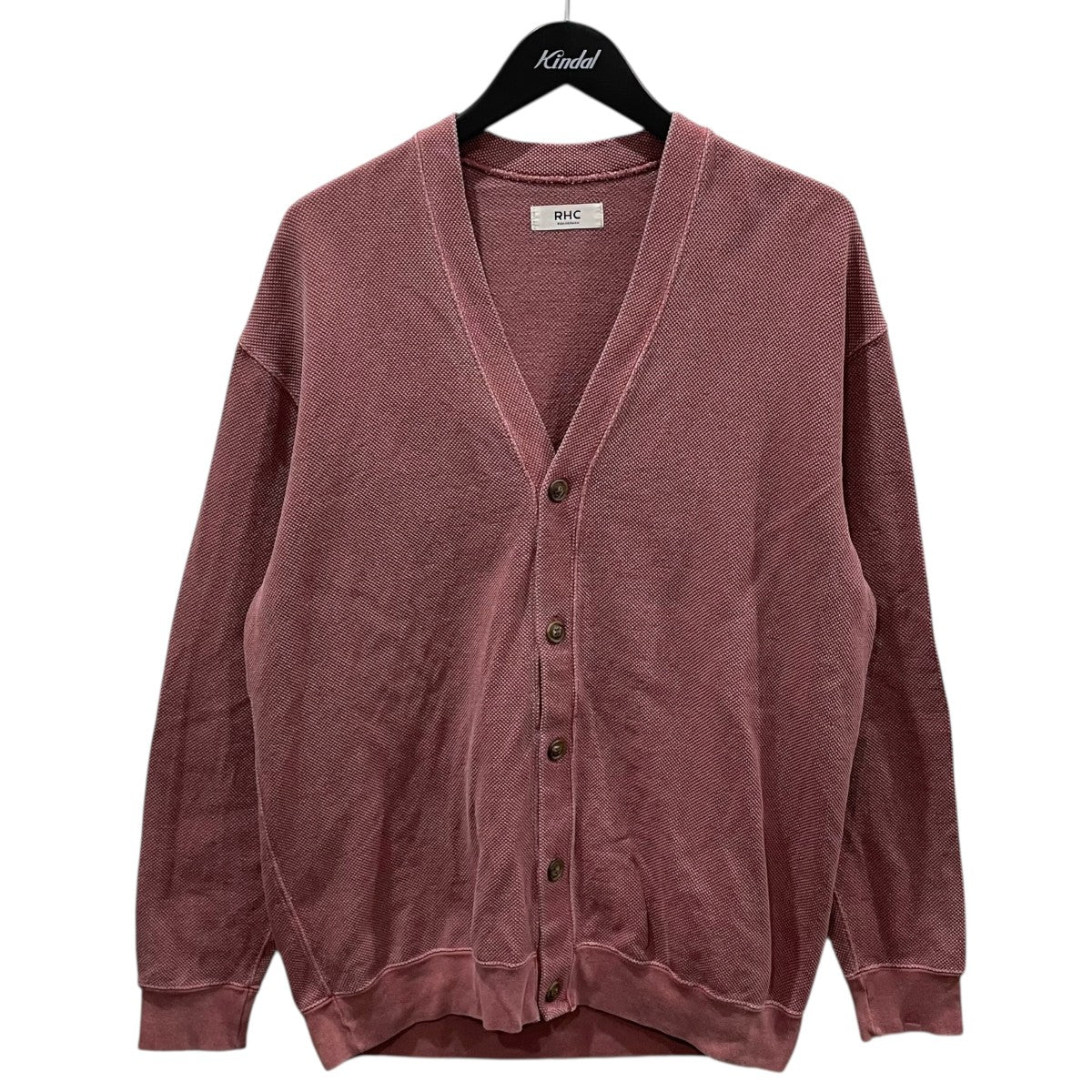 ピグメント加工鹿の子ニットカーディガン Giant Pique Knit Cardigan ジャイアントピケ ニットカーディガン 4220900020