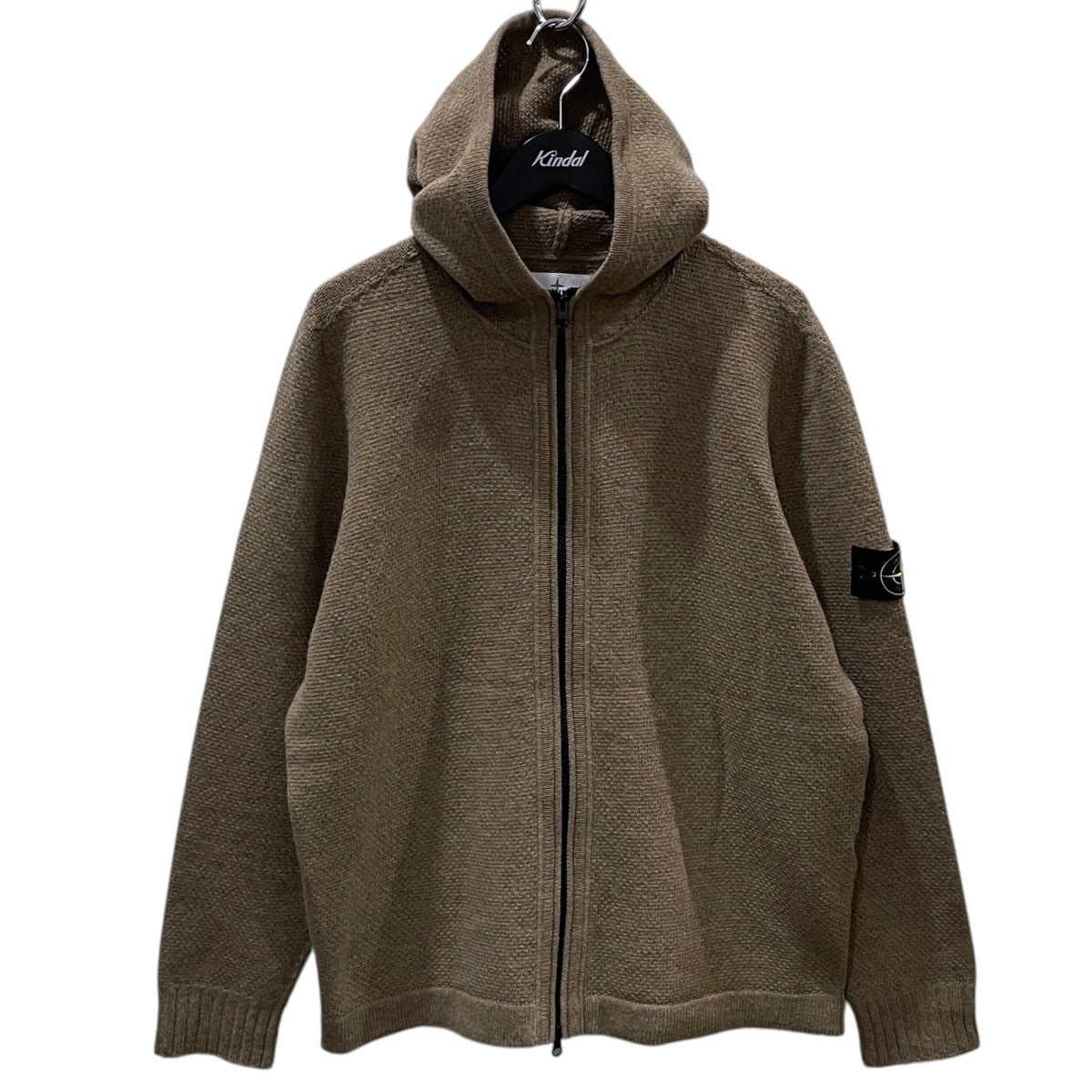 24AW ジップアップニットパーカー LAMBSWOOL FULL ZIP CARDIGAN WITH HOOD ラムズウール フルジップカーディガン ウィズ フード 8115567A3