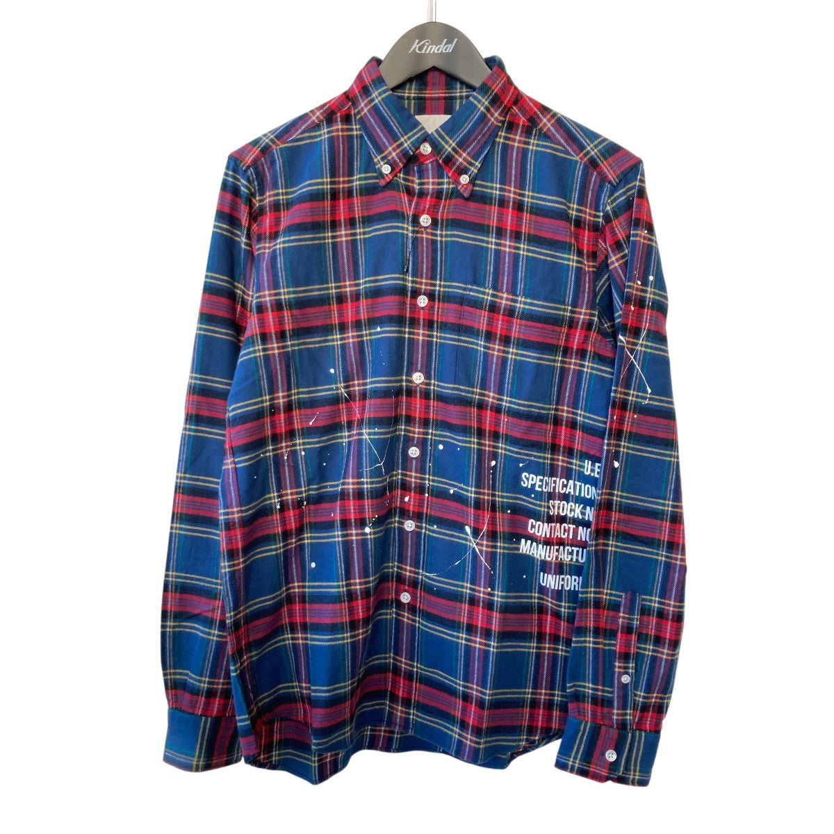 uniform experiment チェックシャツUE-192039 UE-192039 ネイビー