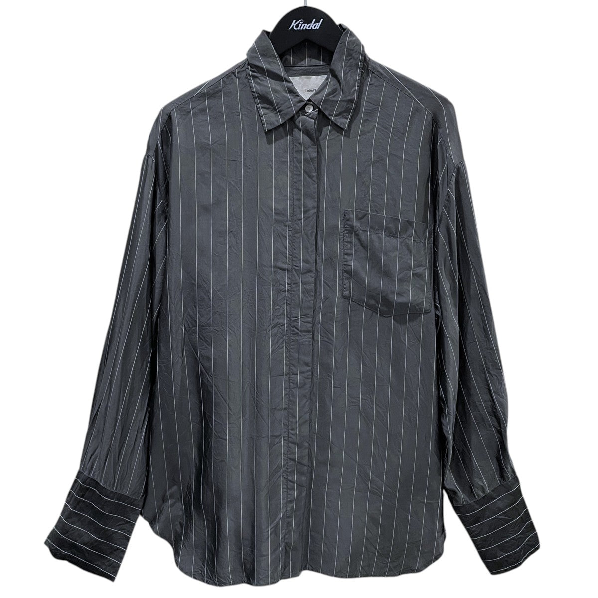 TODAYFUL シルクストライプシャツ 新品未使用 完売品 TODAYFUL（トゥデイフル）の「シルクストライプシャツ（シャツ