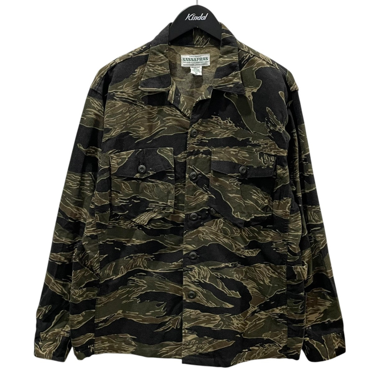SASSAFRAS タイガーカモ　シャツジャケット SASSAFRAS(ササフラス) タイガーカモ柄ジャケット G．D．U Jacket