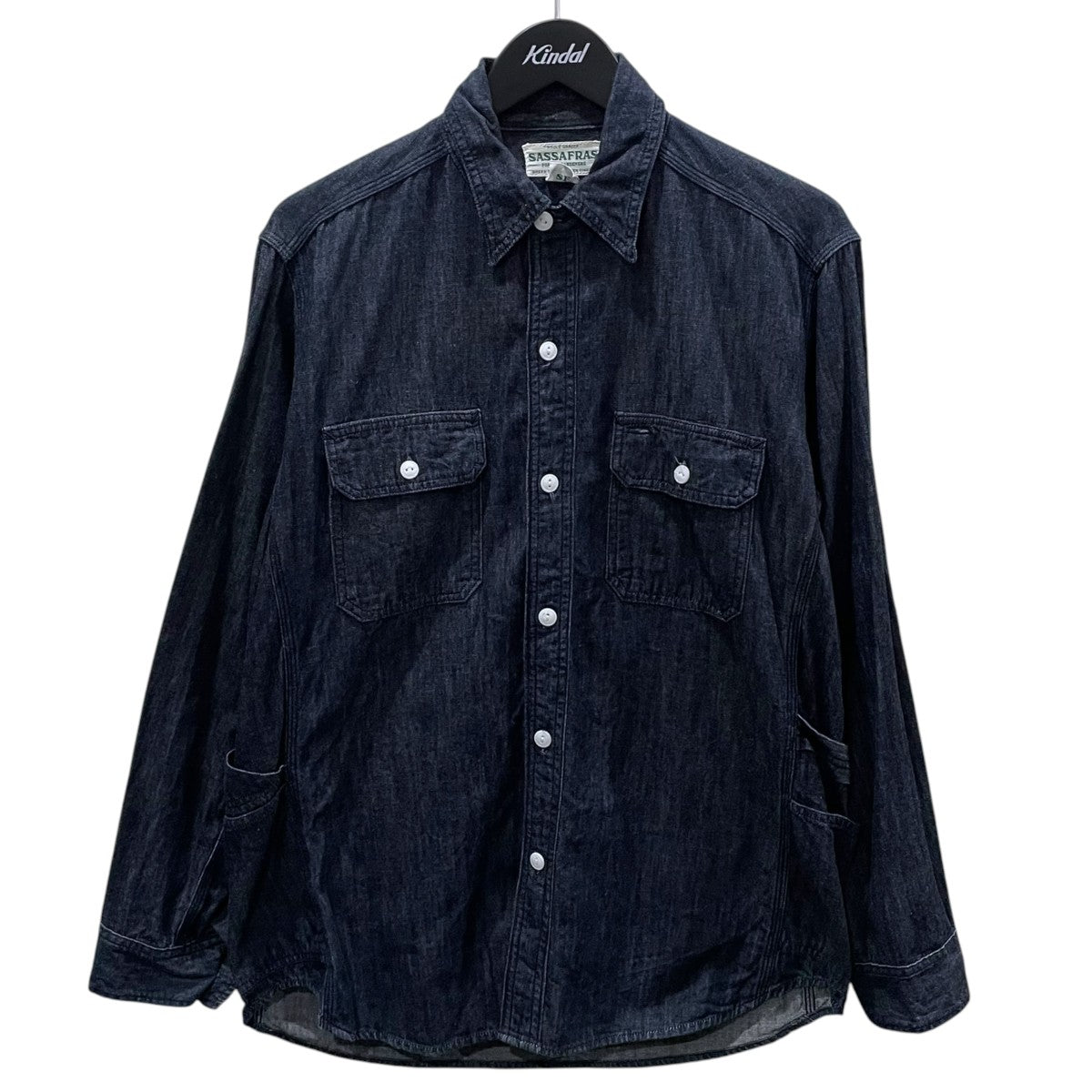 【週末限定値下】SASSAFRAS / ササフラス　ダンガリーデニムシャツS SASSAFRAS(ササフラス) デニムシャツ インディゴ サイズ S｜【公式