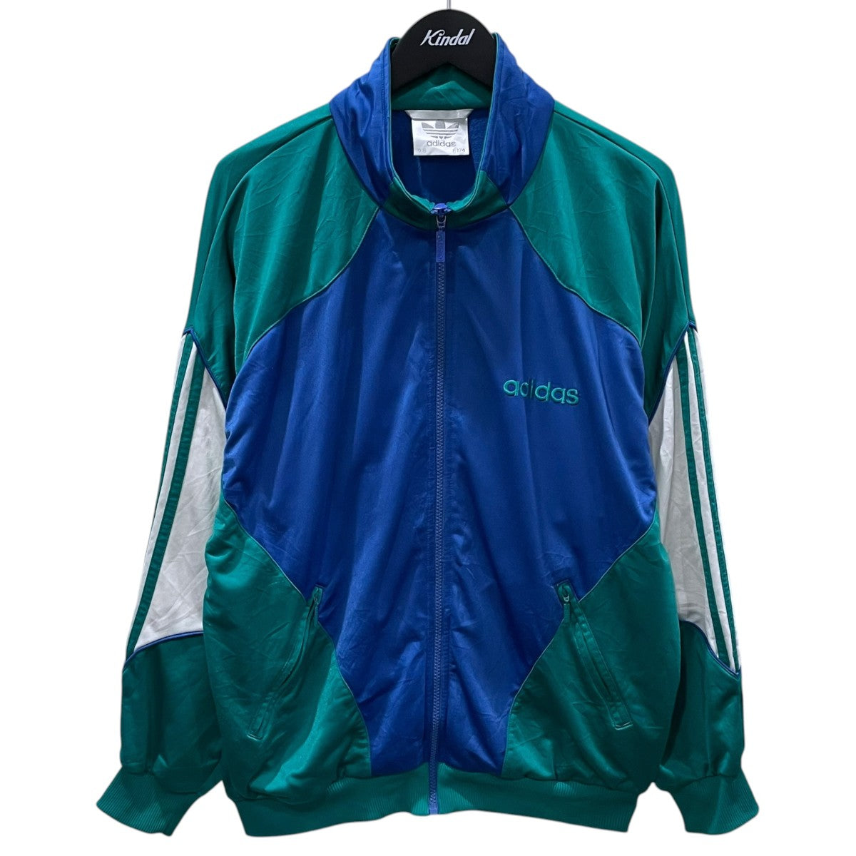 adidas(アディダス) 80s-90sトラックジャケット 銀タグ グリーン・ブル