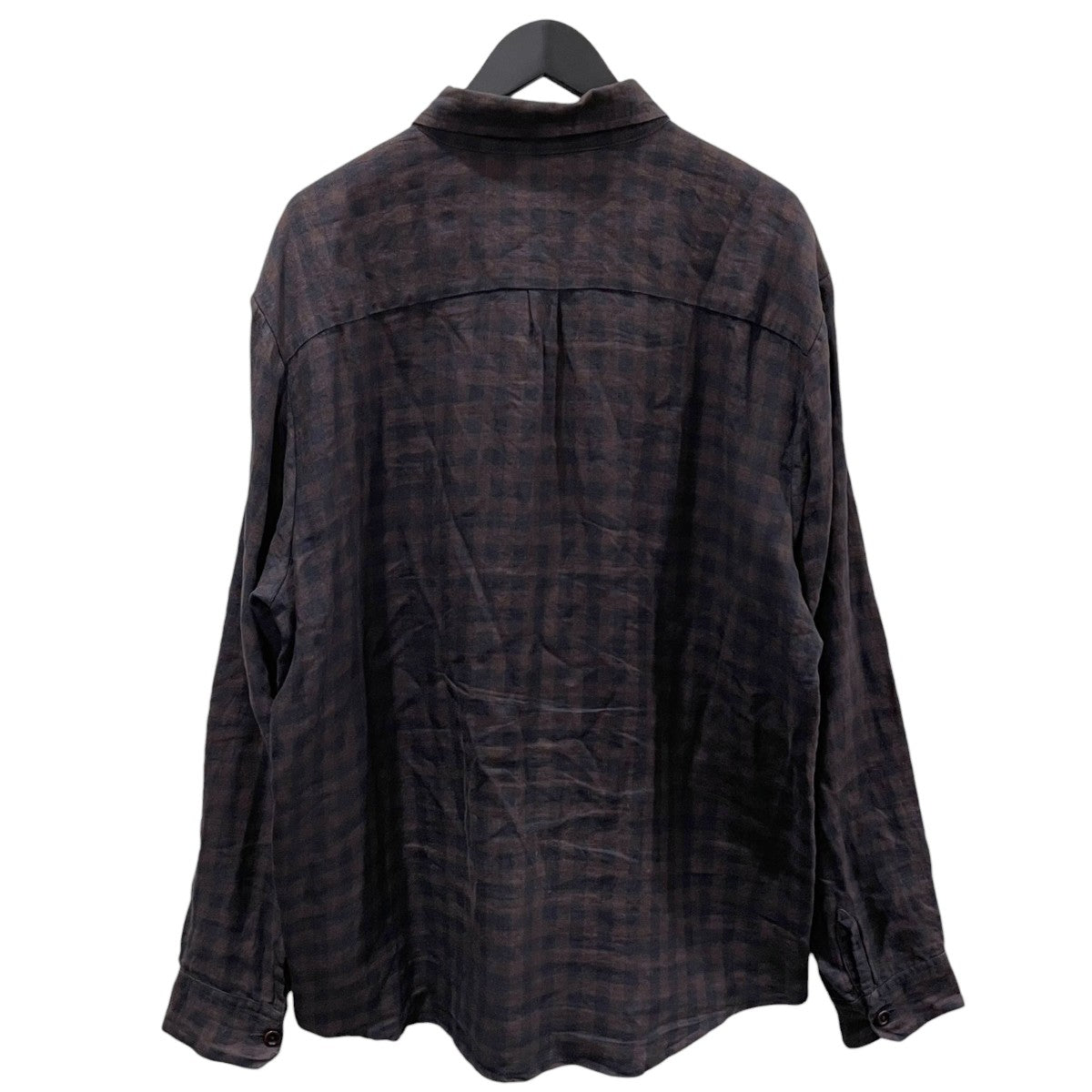 チェック柄リネンシャツ