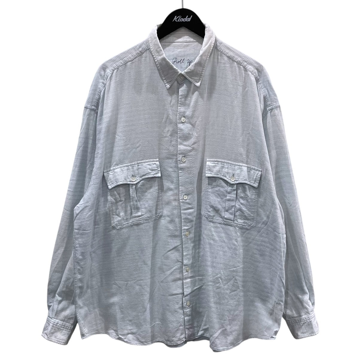 長袖シャツ ROLL UP SHIJIRA STRIPE SHIRT ロールアップシジラオリストライプシャツ