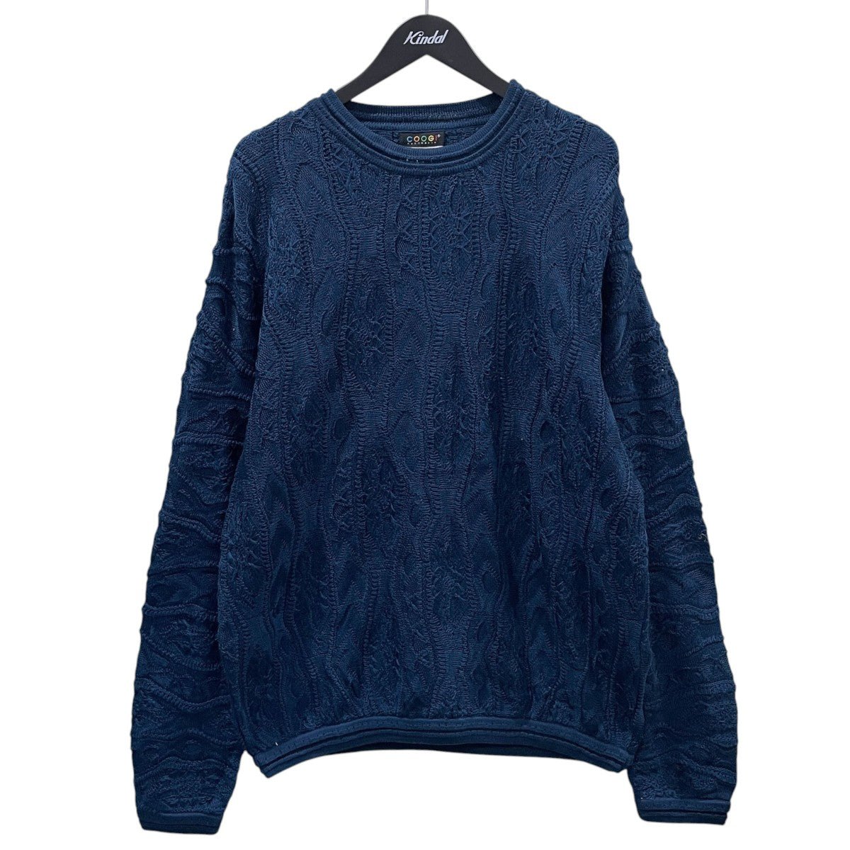 コットンニットセーター 3D Knit Crewneck Sweater 3Dニットクルーネックセーター