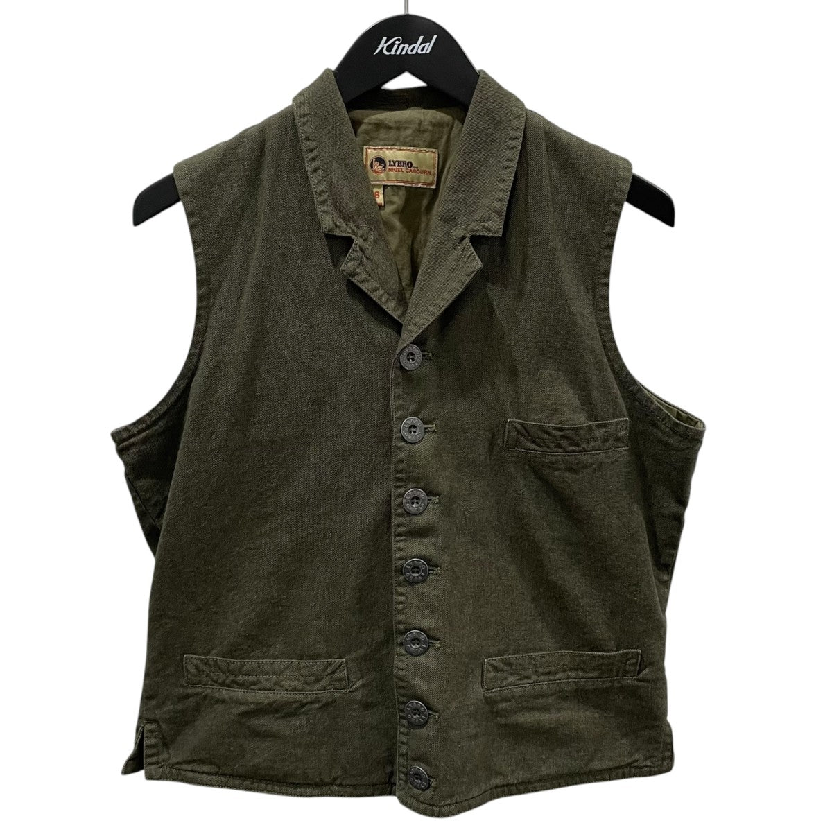 ナイジェルケーボン ライブロ NAVVIE ブロークンツイル ベスト NIGEL CABOURN LYBRO(ナイジェルケーボン ライブロ) 23SS コットン