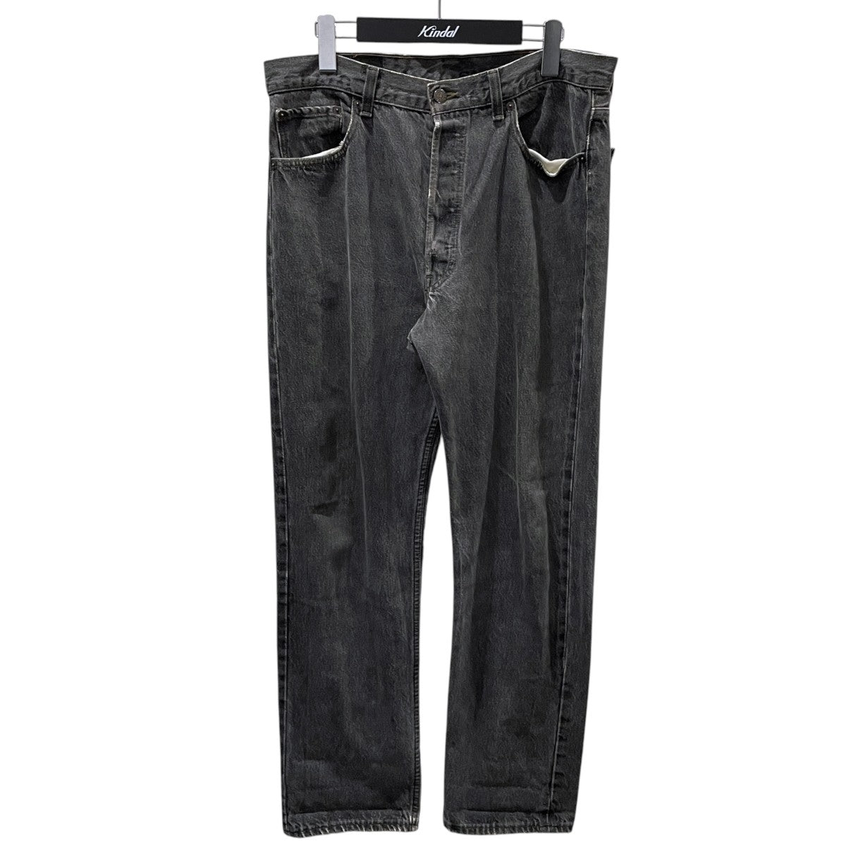 先染めブラックデニムパンツ 501-0658 MADE IN USA ボタン裏653