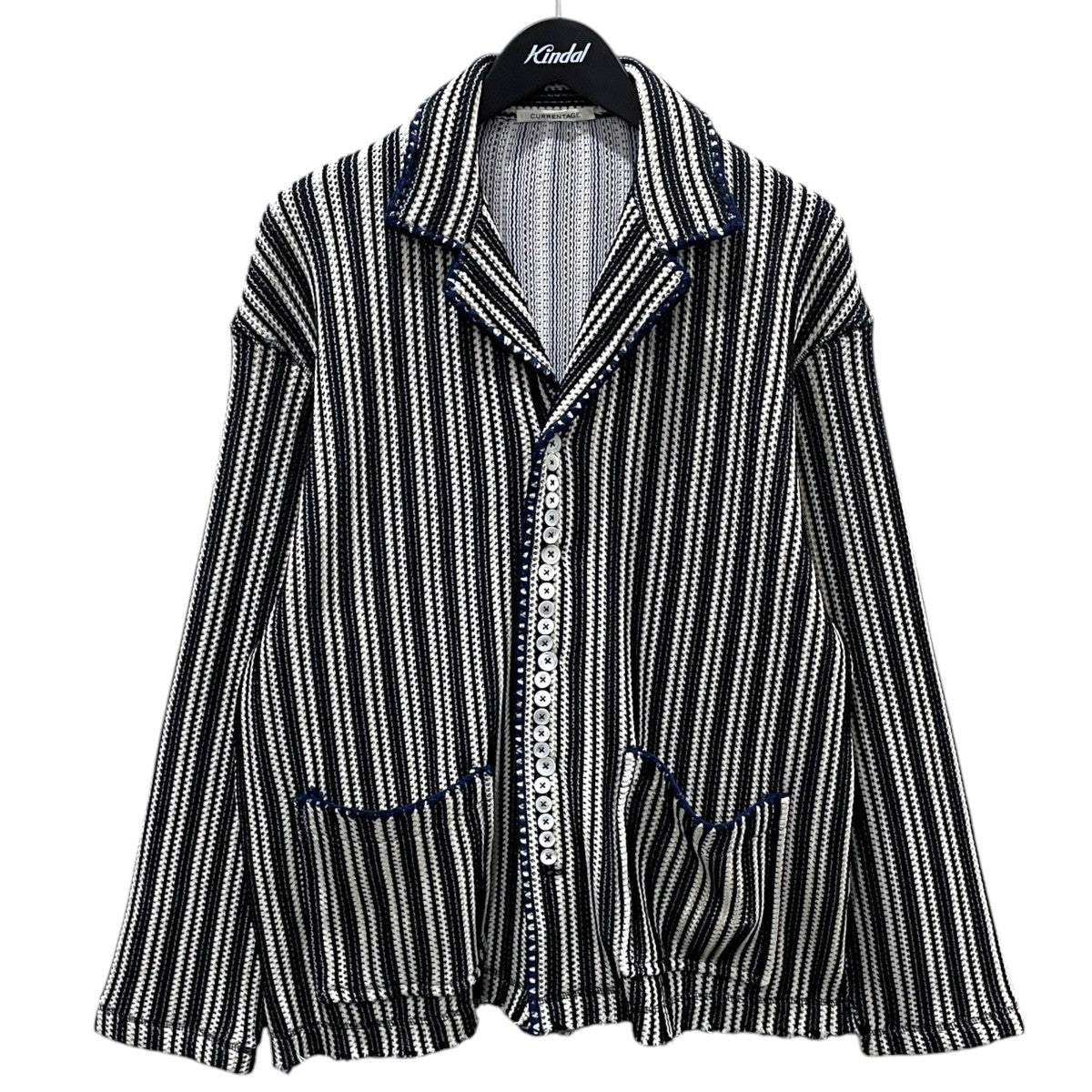 26SS ストライプ柄ニットジャケット Knitting Stripe Shirt ニッティングストライプシャツ A2562UTS457