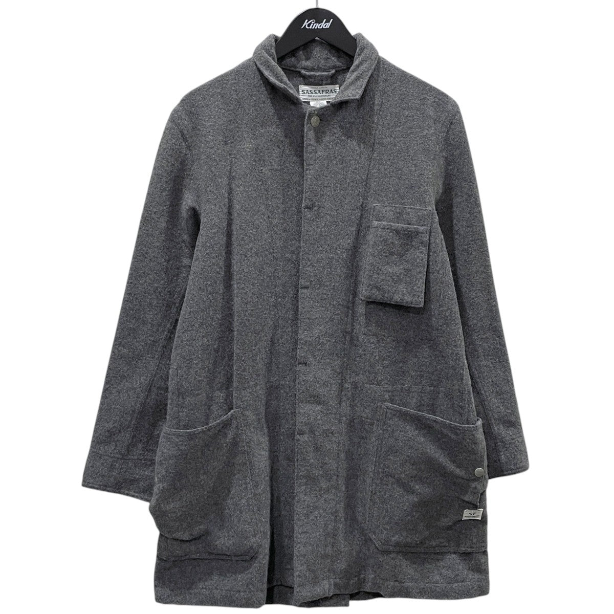 SASSAFRAS Whole Leaf Coat/コート/M ロング SASSAFRAS(ササフラス) ミドルコート Whole Leaf Coat ホールリーフ