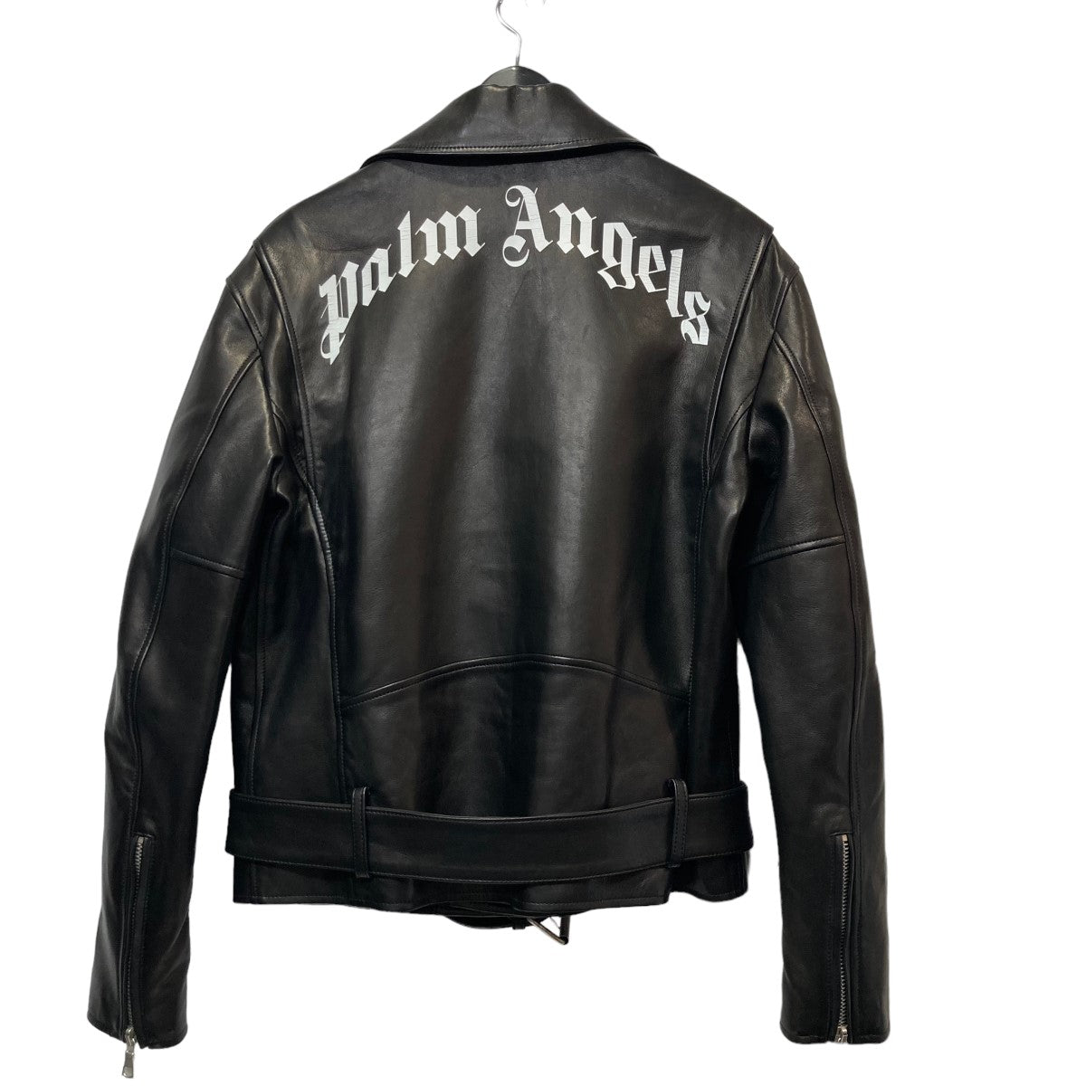 Palm Angels(パームエンジェルズ) 「Logo-print biker jacket」バック ...