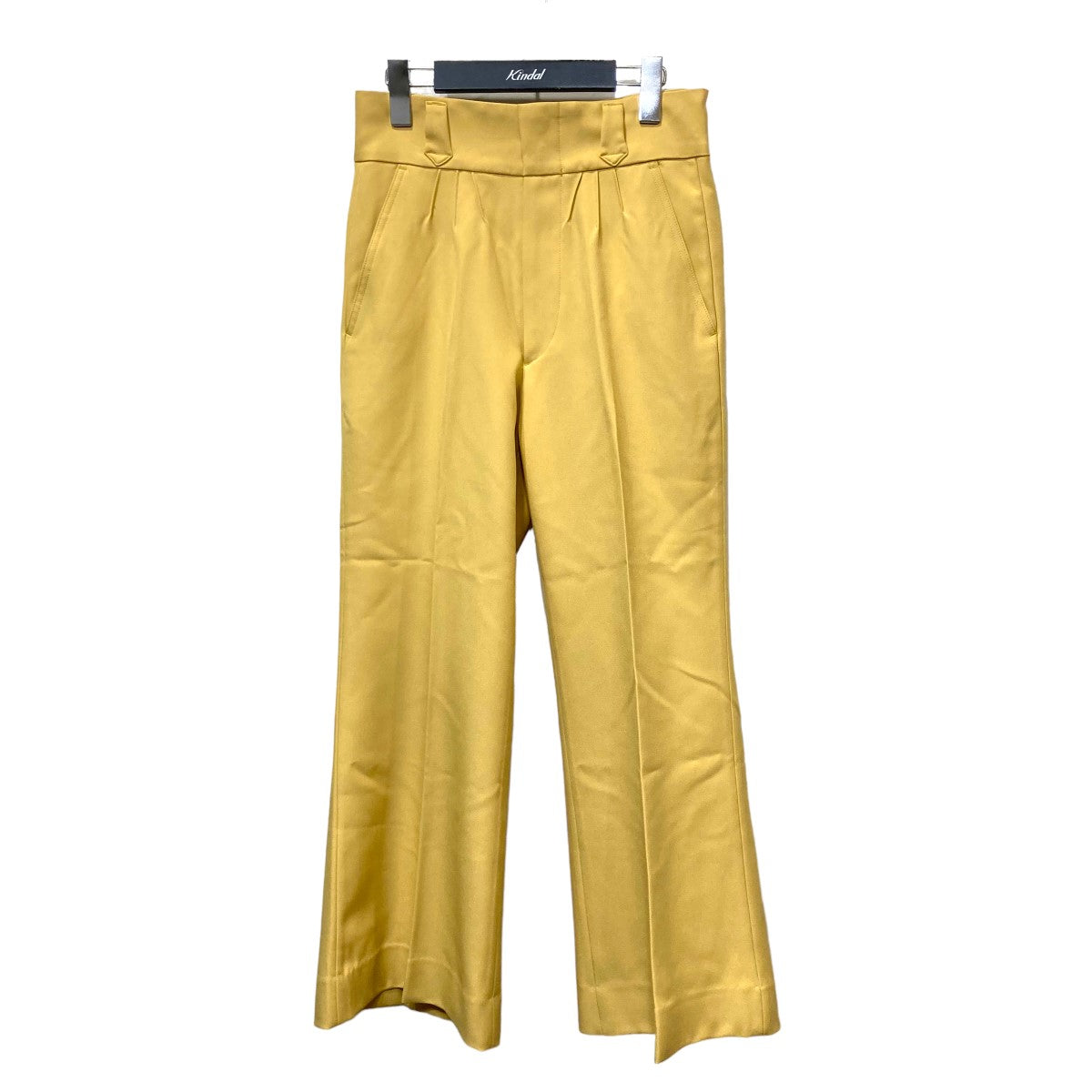 SHIKITARI(シキタリ) 23SS「Pintuck mega flare slacks」フレアスラックスパンツ SHIKITARI2022-04  イエロー サイズ S｜【公式】カインドオルオンライン ブランド古着・中古通販【kindal】