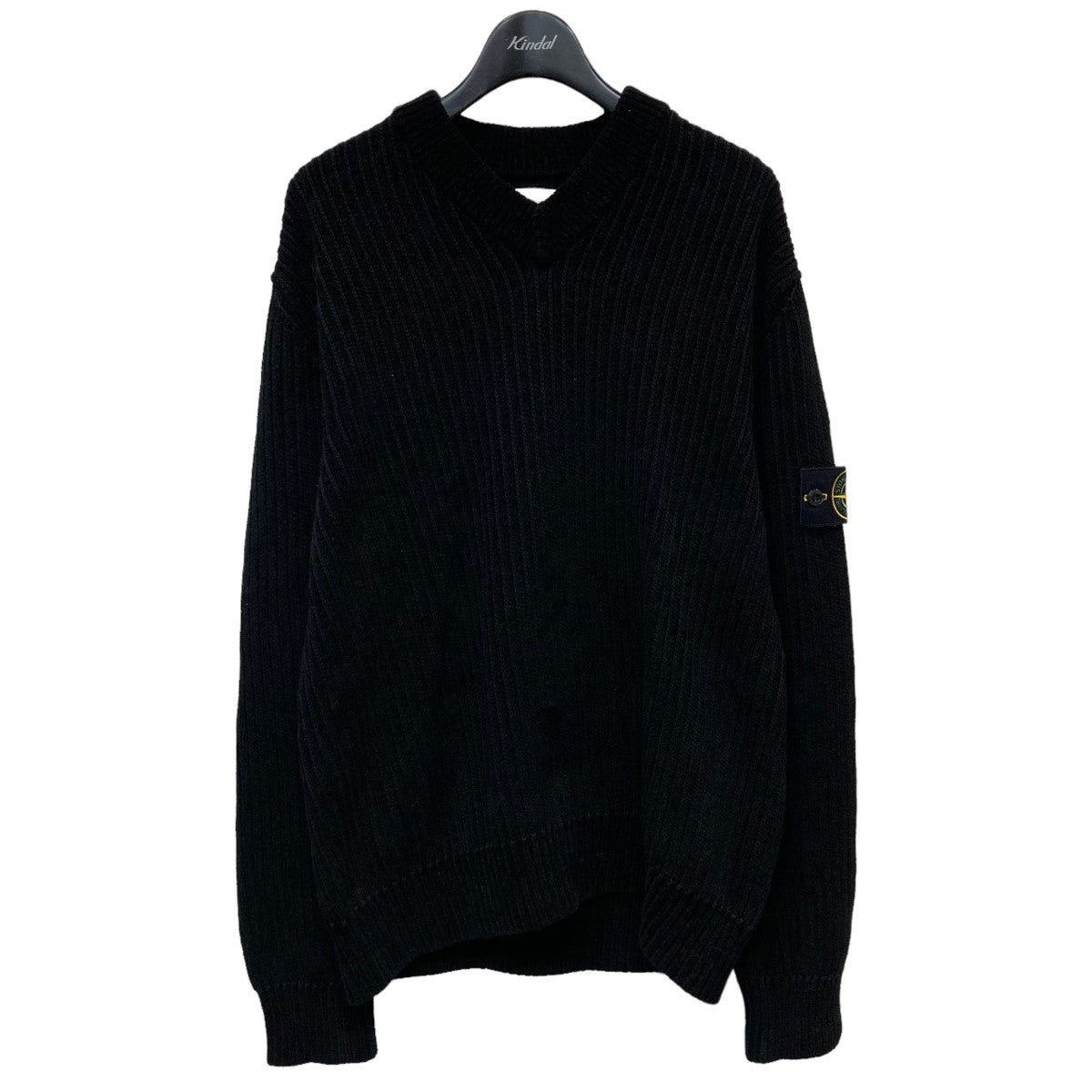 stoneIsland ストーンアイランド黒 ニットのセーター身幅56cm - トップス