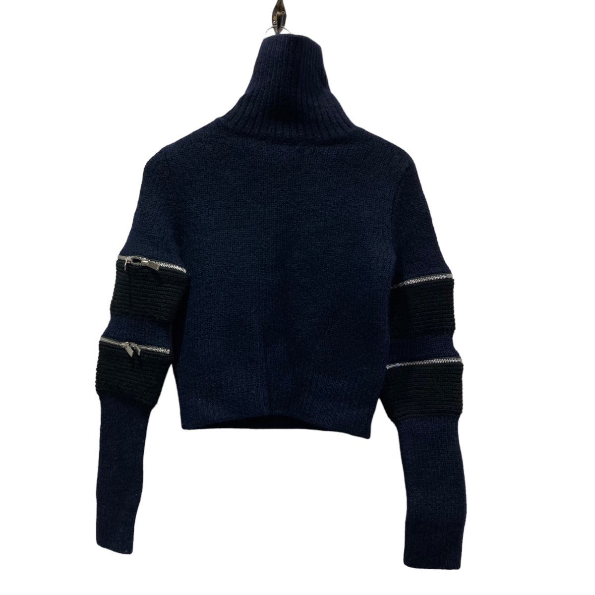 sacai(サカイ) 20AW ｢Wool Zip Sleeve Turtleneck｣タートルネックニット 20-05233 ネイビー サイズ  3｜【公式】カインドオルオンライン ブランド古着・中古通販【kindal】