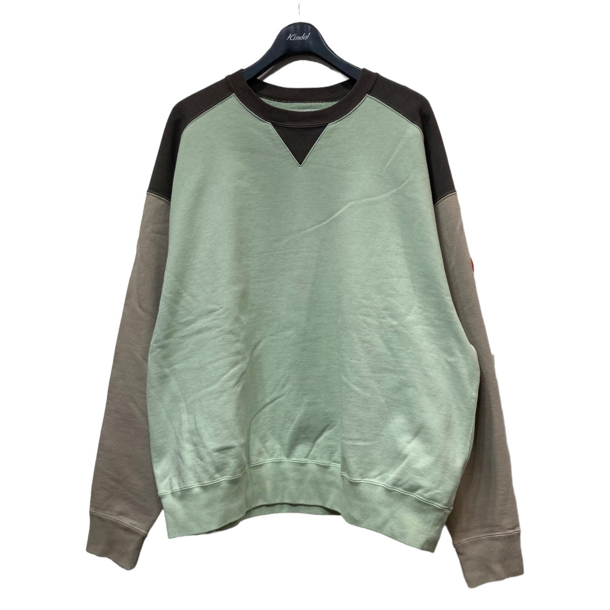 C．E(シーイー) ｢PANEL SHOULDER CREW NECK｣切替スウェット CES24CS12 ライトグリーン×グレー サイズ  XL｜【公式】カインドオルオンライン ブランド古着・中古通販【kindal】