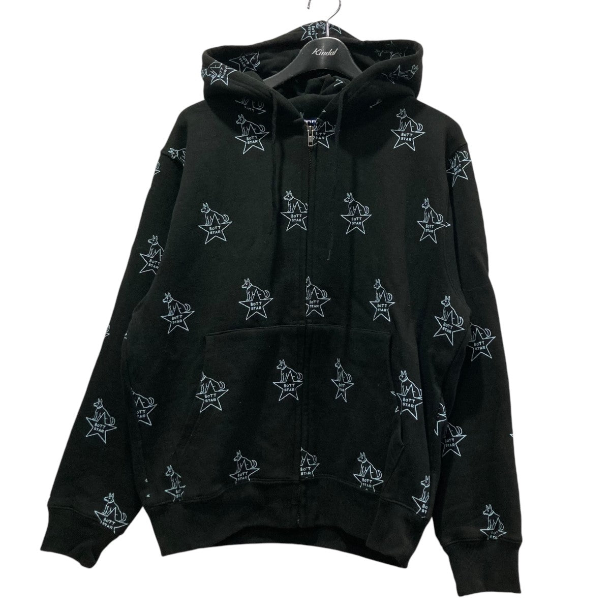 BoTT(ボット) BOTT STAR Zip-Up Hoodie総柄ジップアップパーカー231BoTT22 231BoTT22 ブラック サイズ  M｜【公式】カインドオルオンライン ブランド古着・中古通販【kindal】