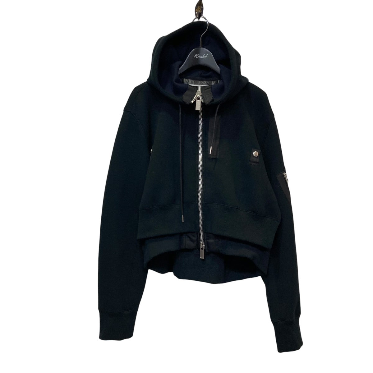 sacai(サカイ) SAMPLE品 7108 24SS Sponge Sweat Hoodie MA-1ドッキングパーカー 7108 ブラック  サイズ 不明｜【公式】カインドオルオンライン ブランド古着・中古通販【kindal】