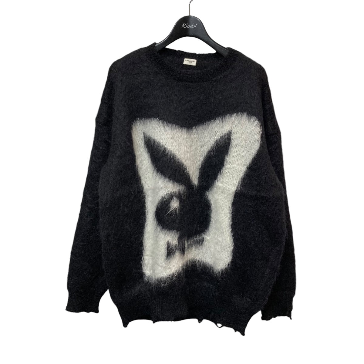 Saint Laurent Paris×PLAY BOY 22AWMOHAIR PLAYBOY Knitモヘアニット713263 Y75SA  713263 Y75SA ブラック サイズ S｜【公式】カインドオルオンライン ブランド古着・中古通販【kindal】