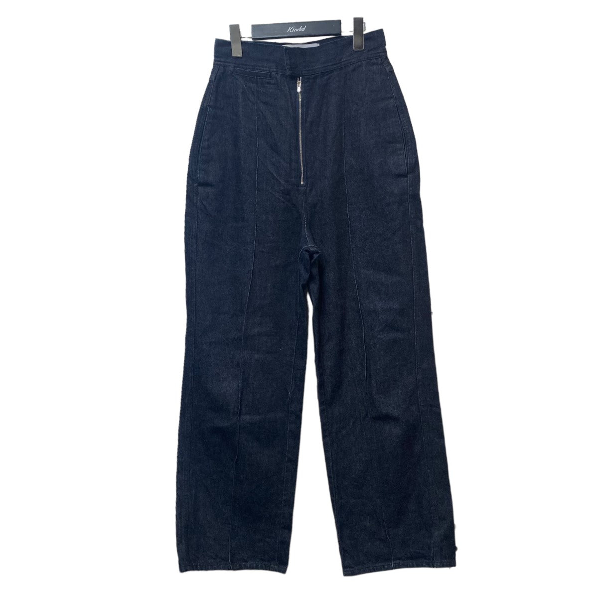 LIVINGTONE(リヴィントーン) BLEK Zipper fly high waistデニムパンツ 