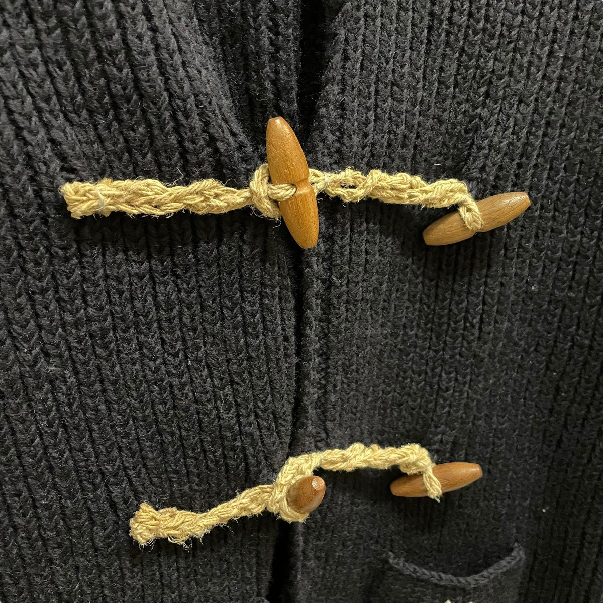 MONT LIVRE×CASSIDY HOME KNIT DUFFLE COATニットダッフルコート 古着・中古-7枚目のアイテム画像