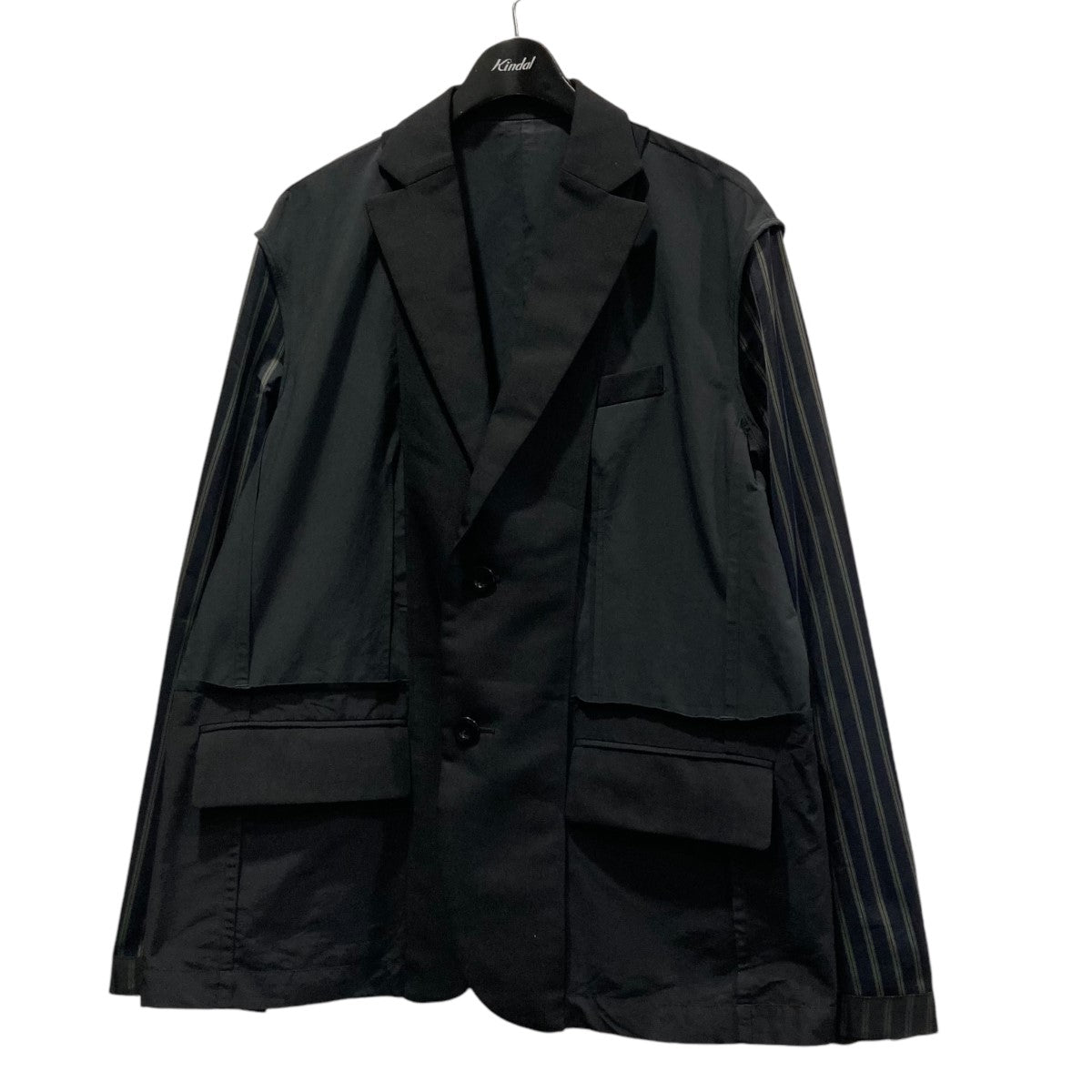 sacai(サカイ) 24SSSuiting Jacket袖切替テーラードジャケット24-03265M 24-03265M ブラック サイズ 2｜【公式】カインドオルオンライン  ブランド古着・中古通販【kindal】