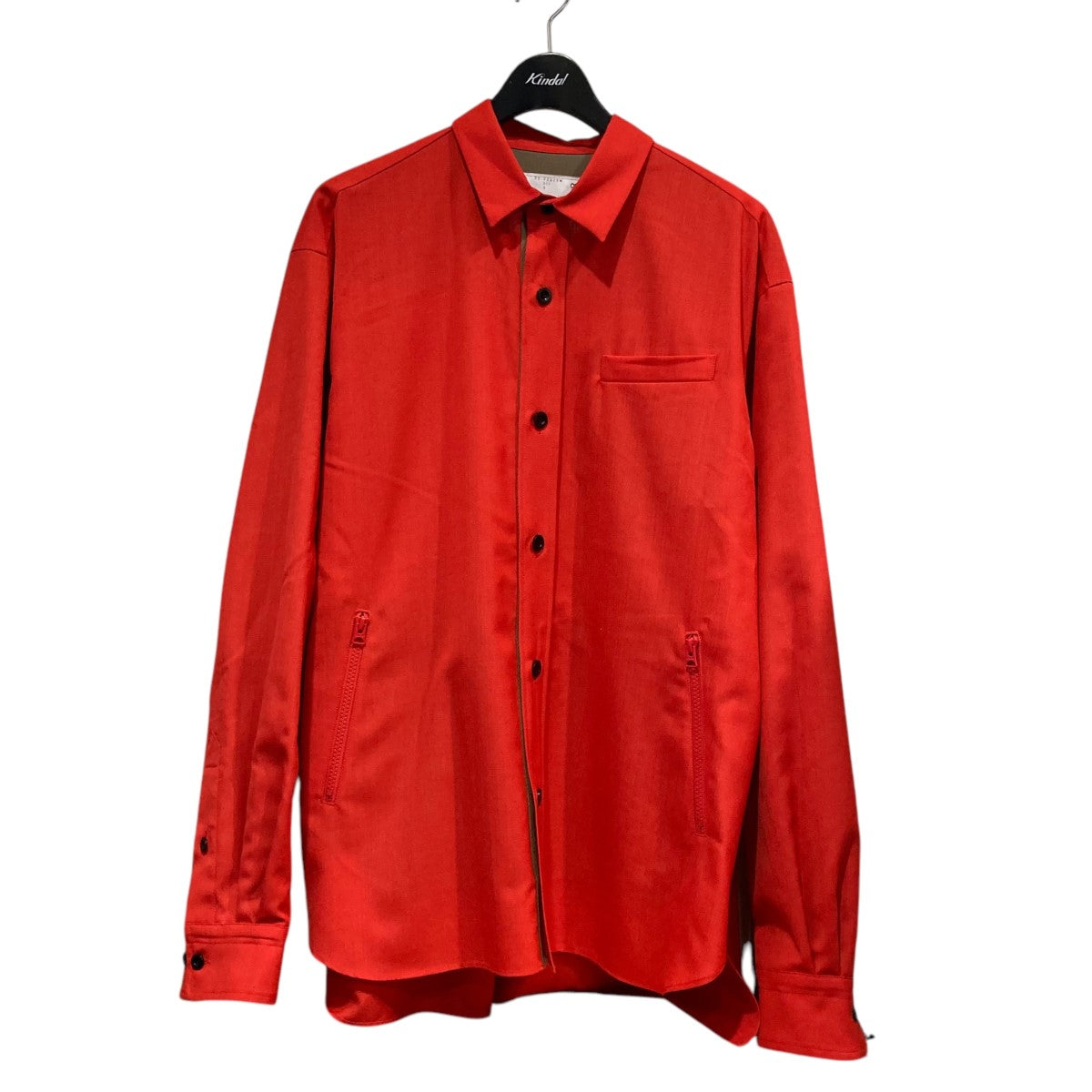 sacai(サカイ) 22AWWshirt jacketシャツジャケット22-02808M 22-02808M レッド系 サイズ  3｜【公式】カインドオルオンライン ブランド古着・中古通販【kindal】