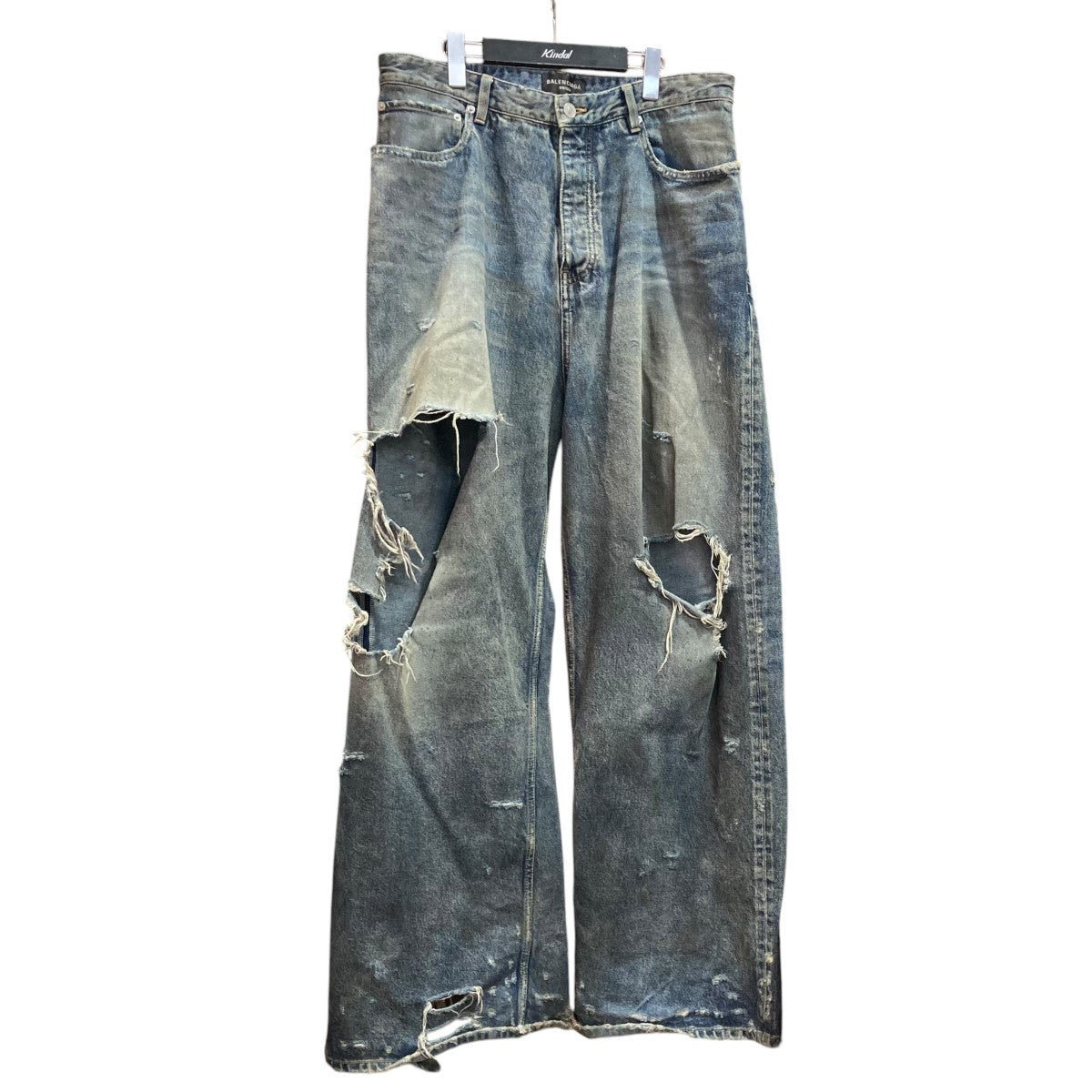 BALENCIAGA(バレンシアガ) 23SSダメージ加工バギー デニムパンツ745213  