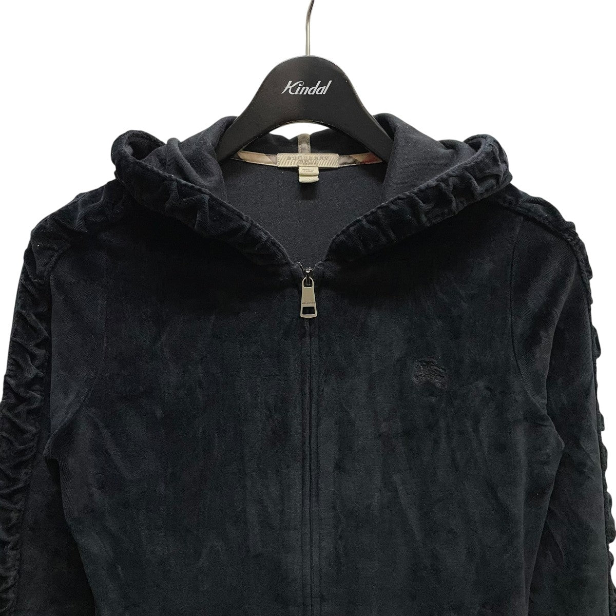 BURBERRY BRIT ベロアジップアップパーカー 古着・中古-3枚目のアイテム画像