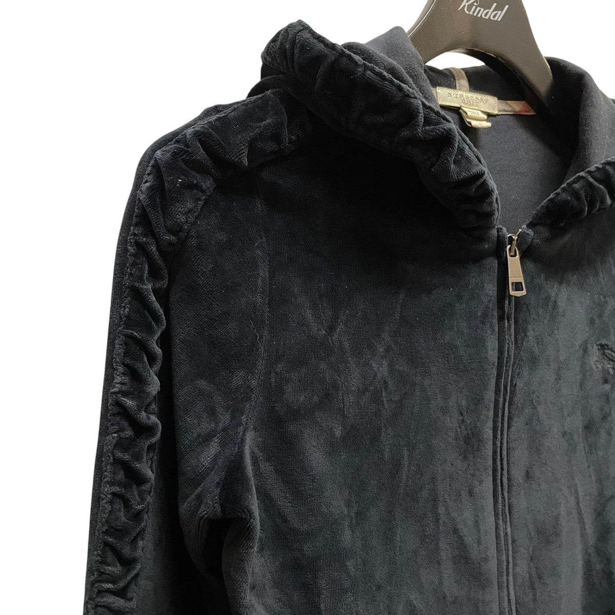 BURBERRY BRIT ベロアジップアップパーカー 古着・中古-5枚目のアイテム画像