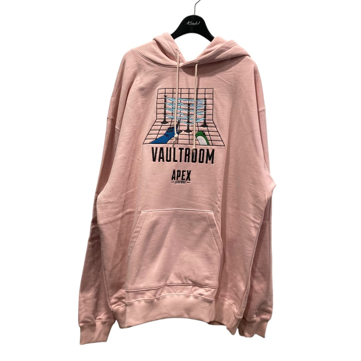 vaultroom×apex WATTSON hoodieワットソン刺繍パーカー ピンク サイズ 