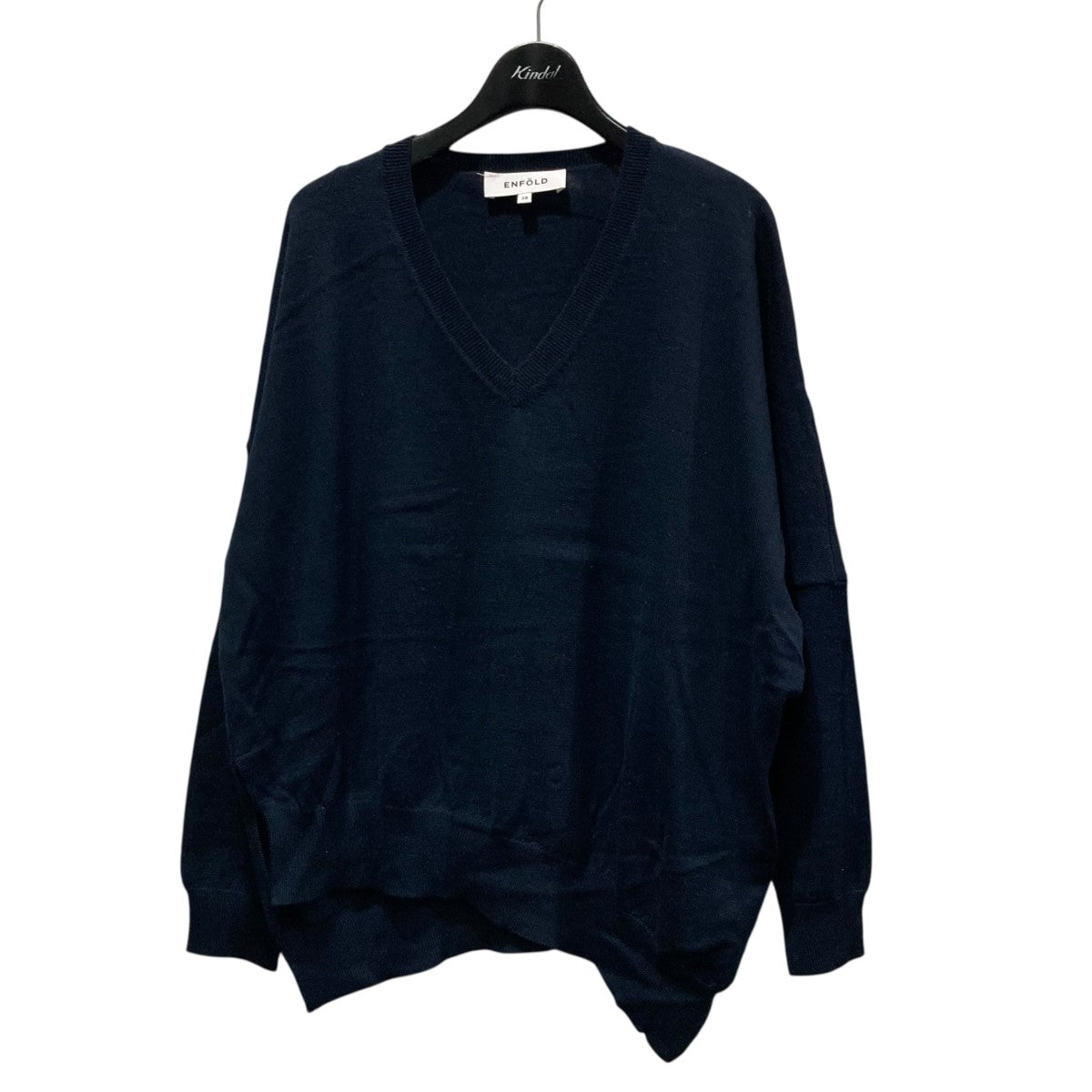 ENFOLD　長袖　カットソー　ニット　ドッキング ENFOLD(エンフォルド) アシメドルマンVネックニット300AA270-2240