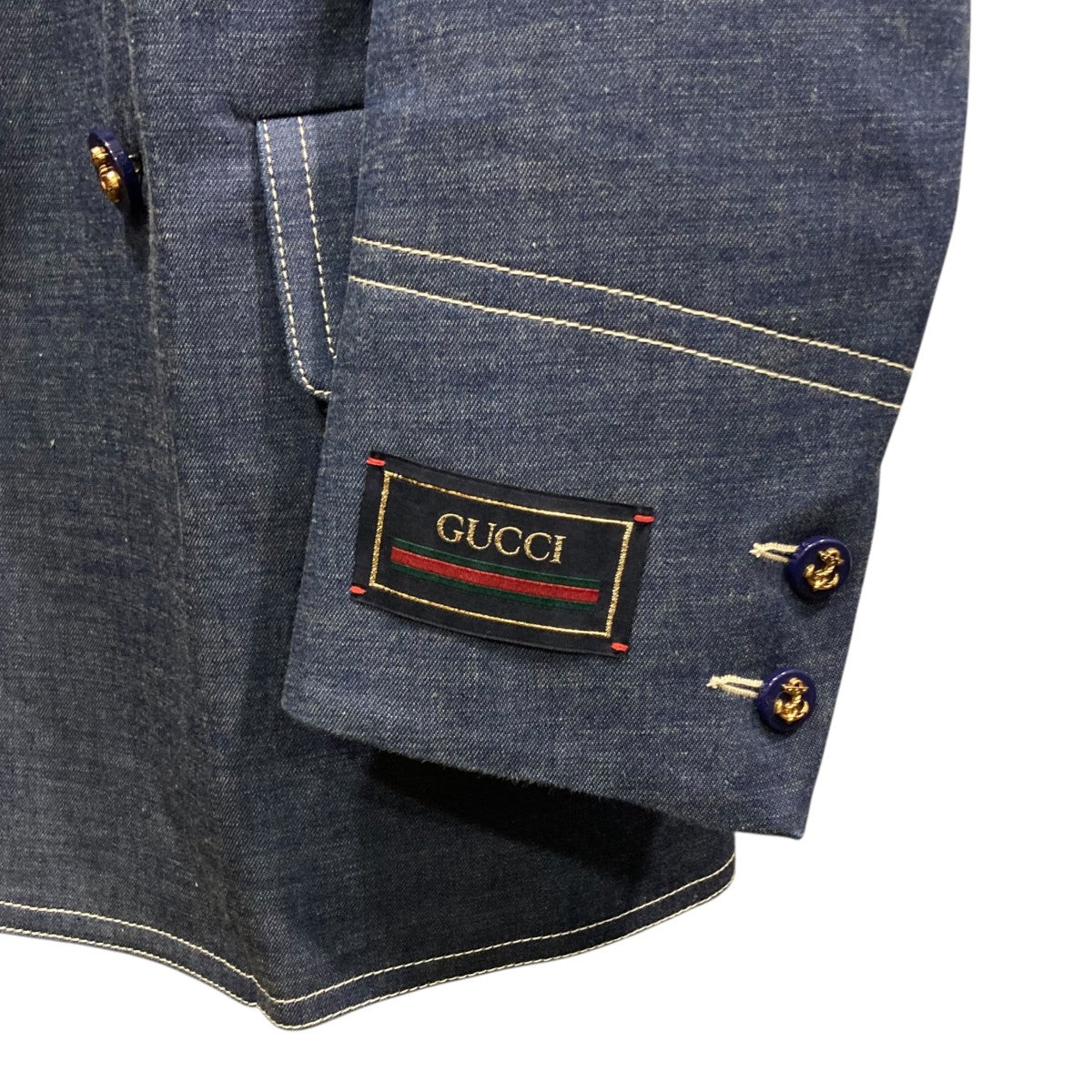 GUCCI デニムPコート738645 古着・中古-4枚目のアイテム画像