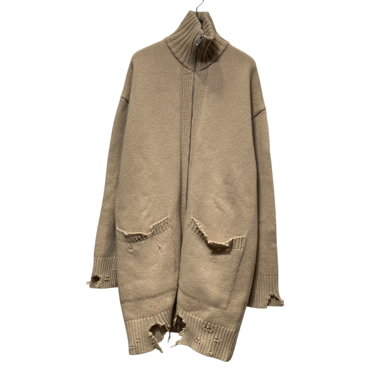 【美品】XLサイズ　大人気ディーゼル　ジップアップのニットジャケット♪ 送料無料 DIESEL ディーゼル ハイネック フルジップ ニット