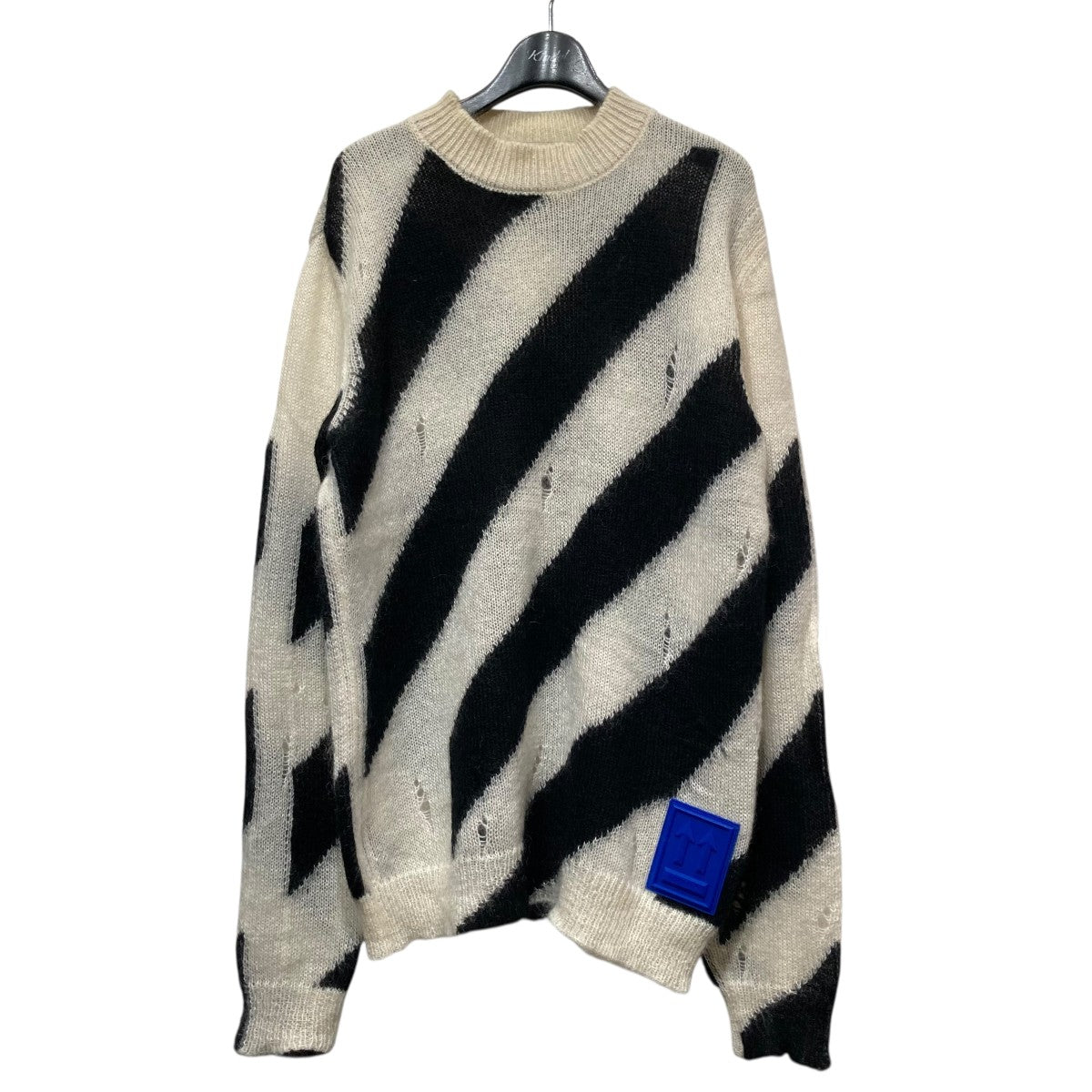 OFFWHITE(オフホワイト) MOHAIR DIAG SWEATERダメージバイアスモヘヤ