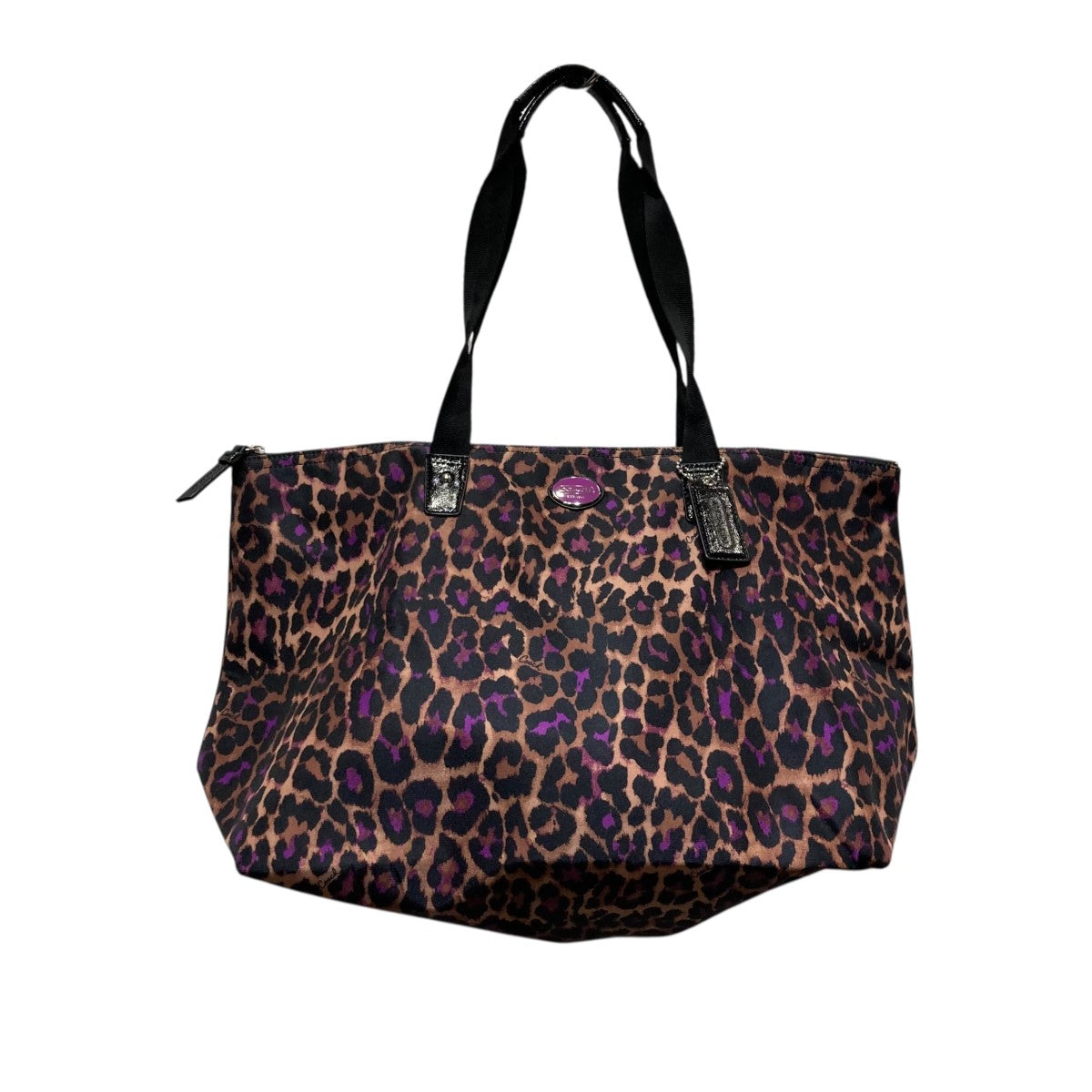 ★COACH レオパード　ボディーバッグ★美品 COACH コーチ ハンドバッグ LEOPARD CARGO TOTE レオパード