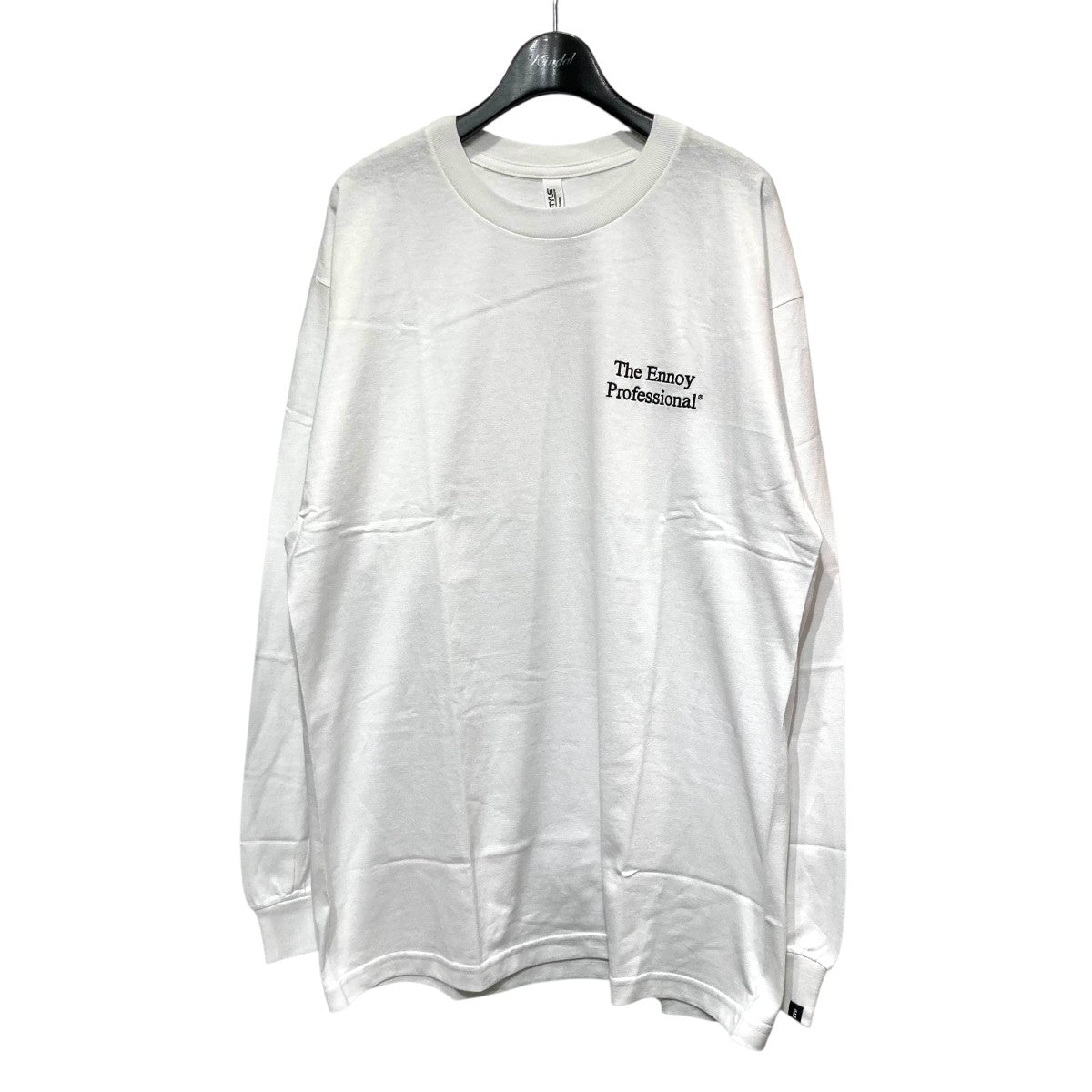 エンノイ ennoy ロゴ刺繍　長袖　ロンt XLサイズ　白　紺 エンノイ ennoy ロゴ刺繍 長袖 ロンt XLサイズ 白 紺