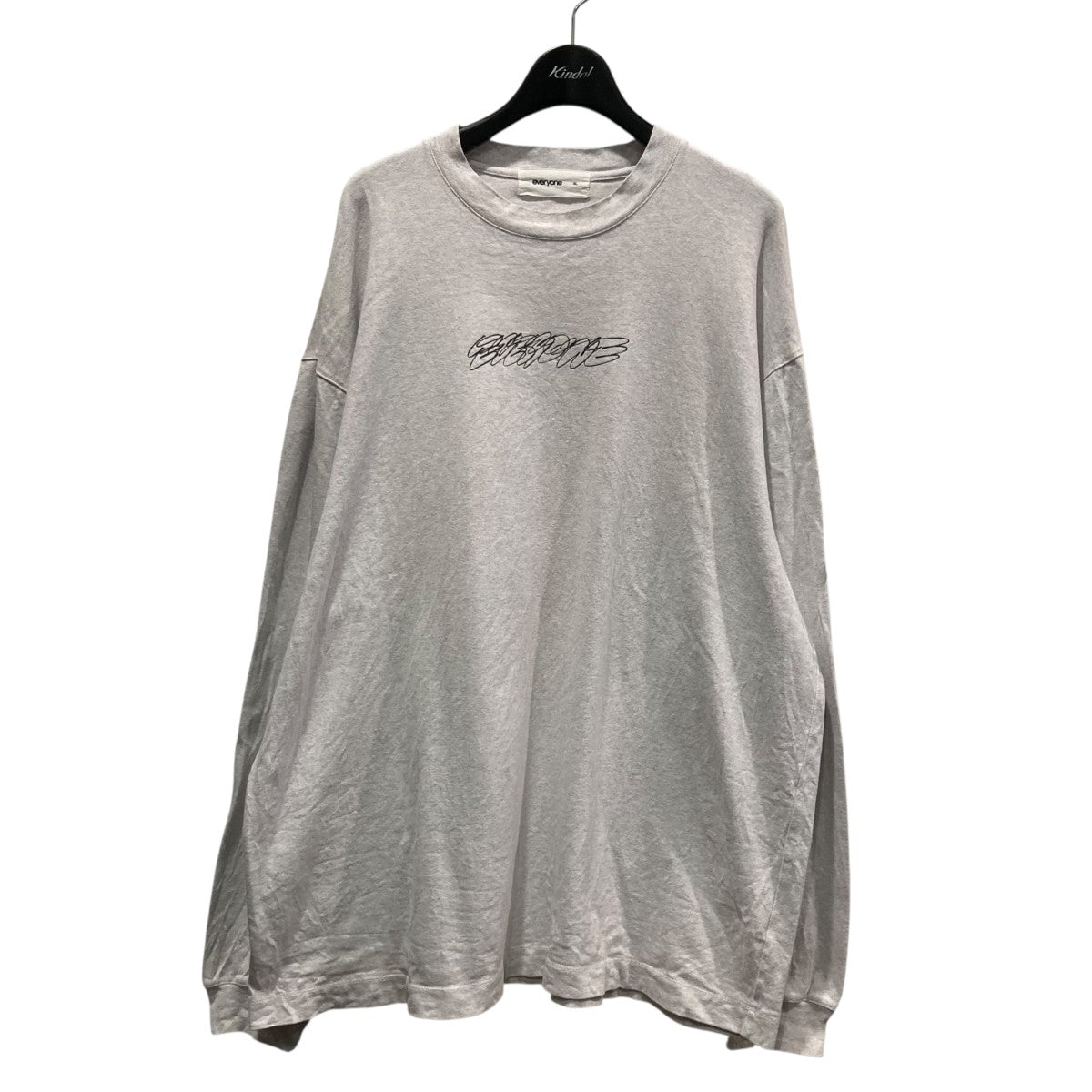everyone エブリワン　ロングスリーブTシャツ everyone × REEBOK BORDER LONG SLEEVE TEE SHIRT GRAY XLサイズ