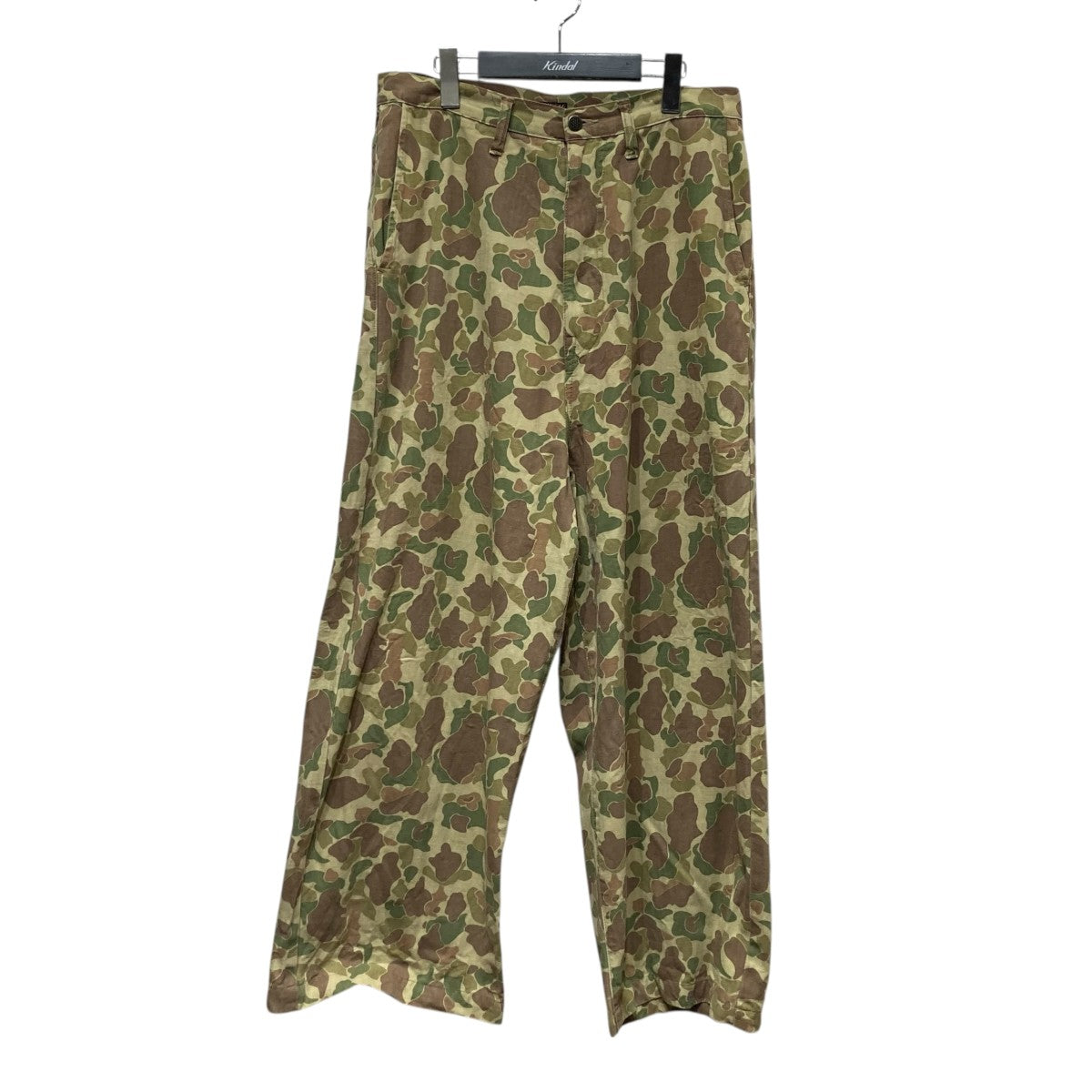 キャピタル kapital パンツ カーキ サイズ0 (XS) 新品 KAPITAL キャピタル 草木ダック キャメラショートパンツ