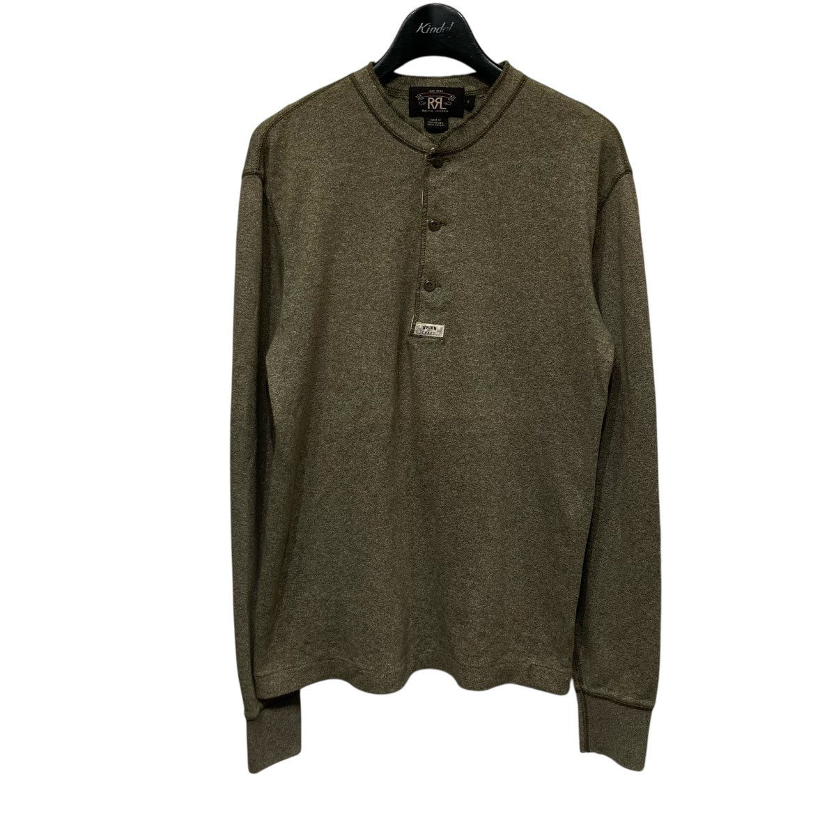 RRL(ダブルアールエル) ヘンリーネックカットソー オリーブ