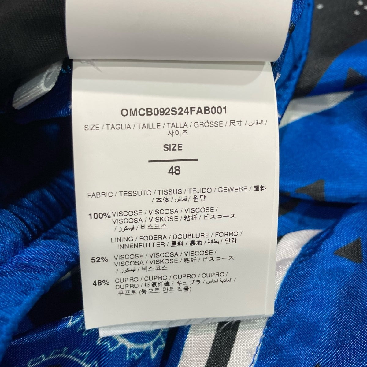 OFFWHITE Sustainable viscose bermuda shorts with bandana printペイズリーハーフパンツomcb092s24fab001 古着・中古-5枚目のアイテム画像
