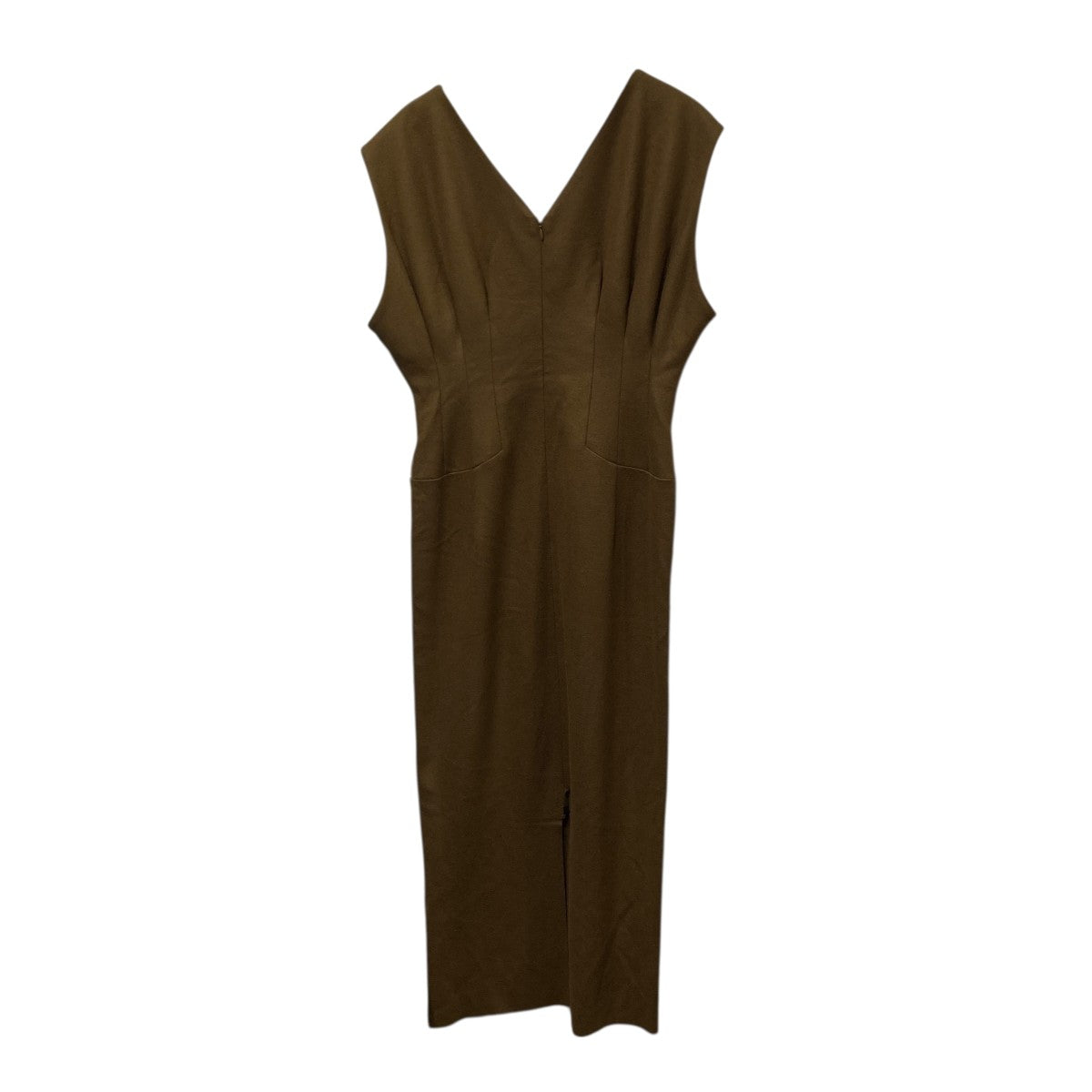 22AWV-Neck Tucked Wool DressノースリーブワンピースMM22PF-DR720