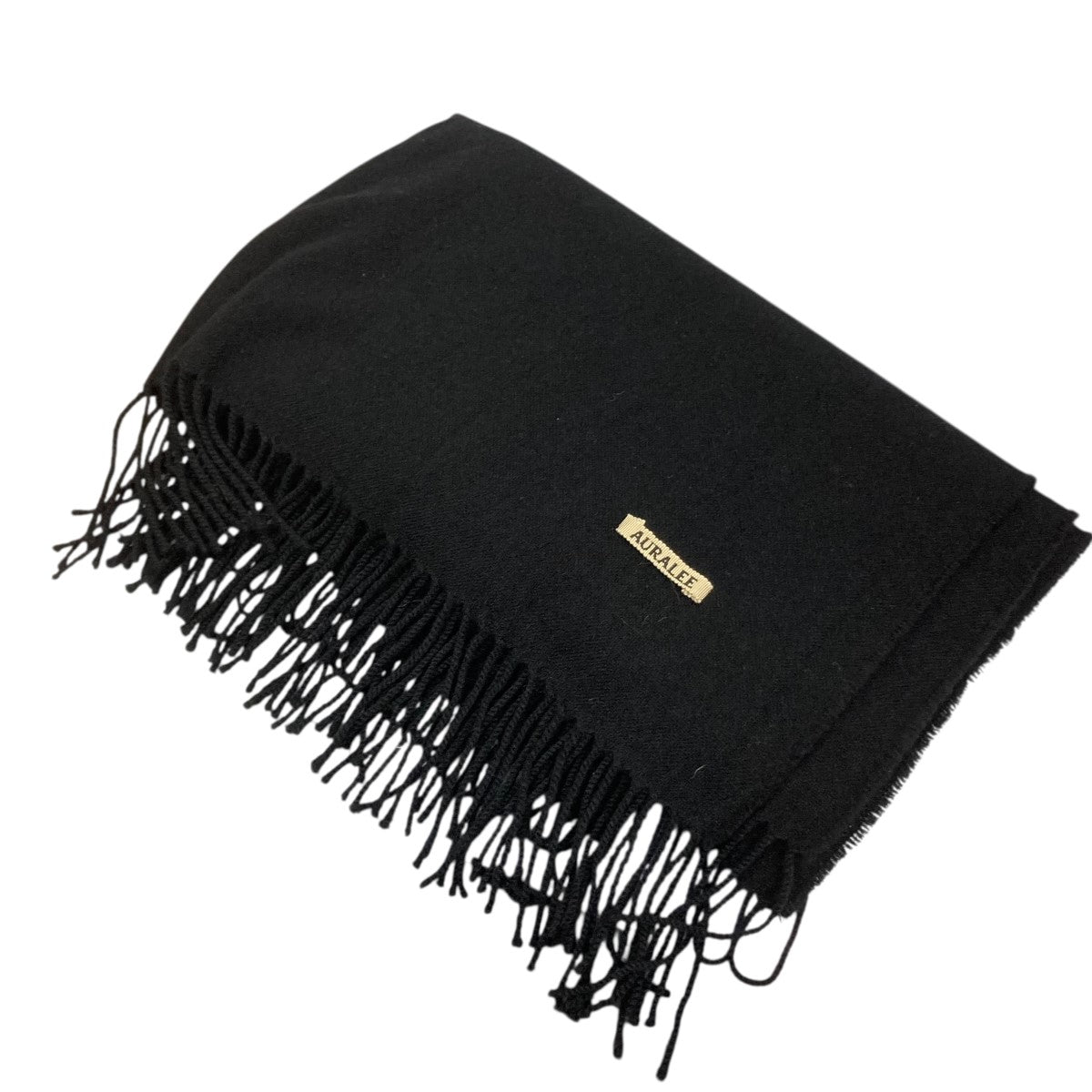 AURALEE(オーラリー) フリンジマフラー ブラック サイズ ONE SIZE