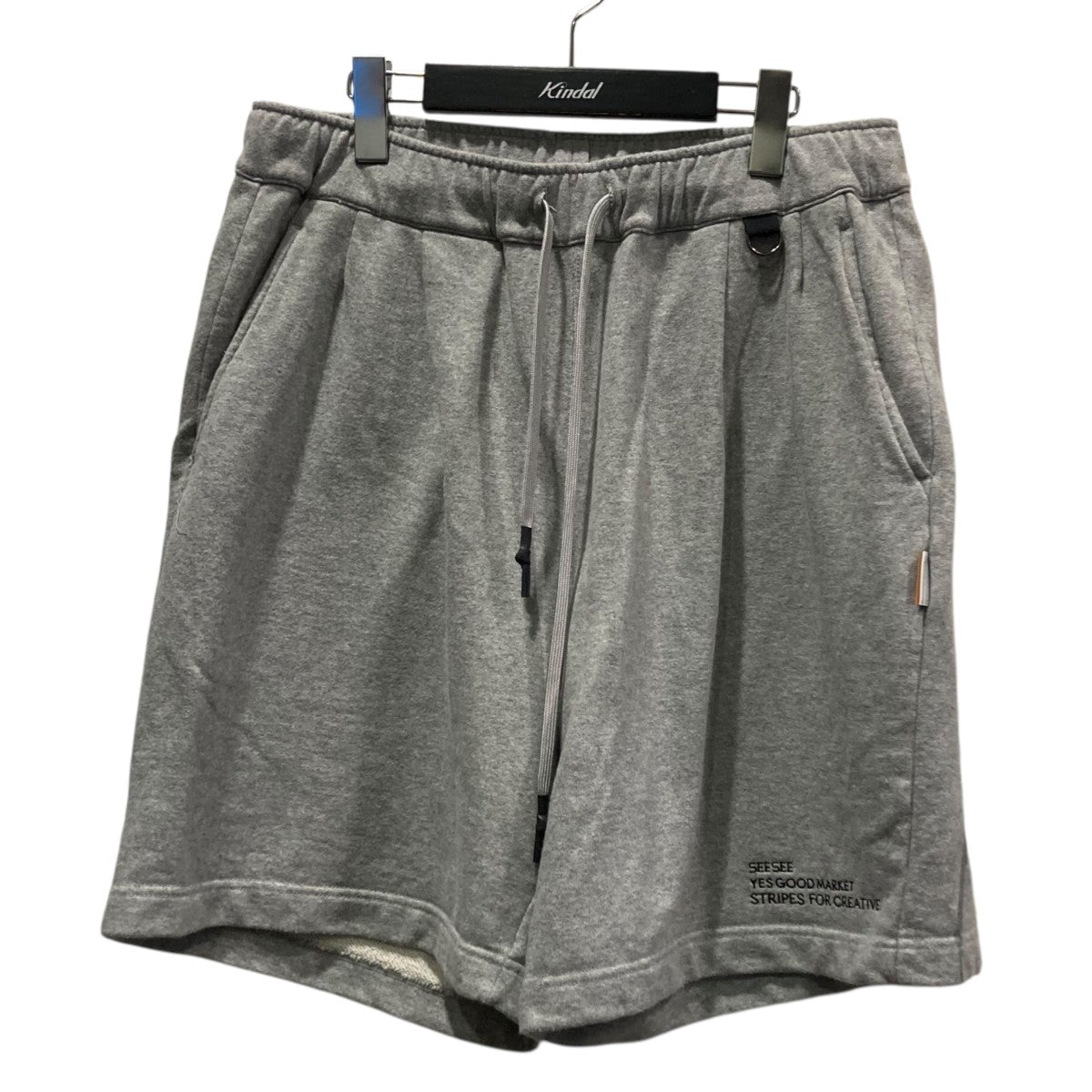 YES GOOD MARKET×SEESEE スウェットハーフパンツ グレー サイズ