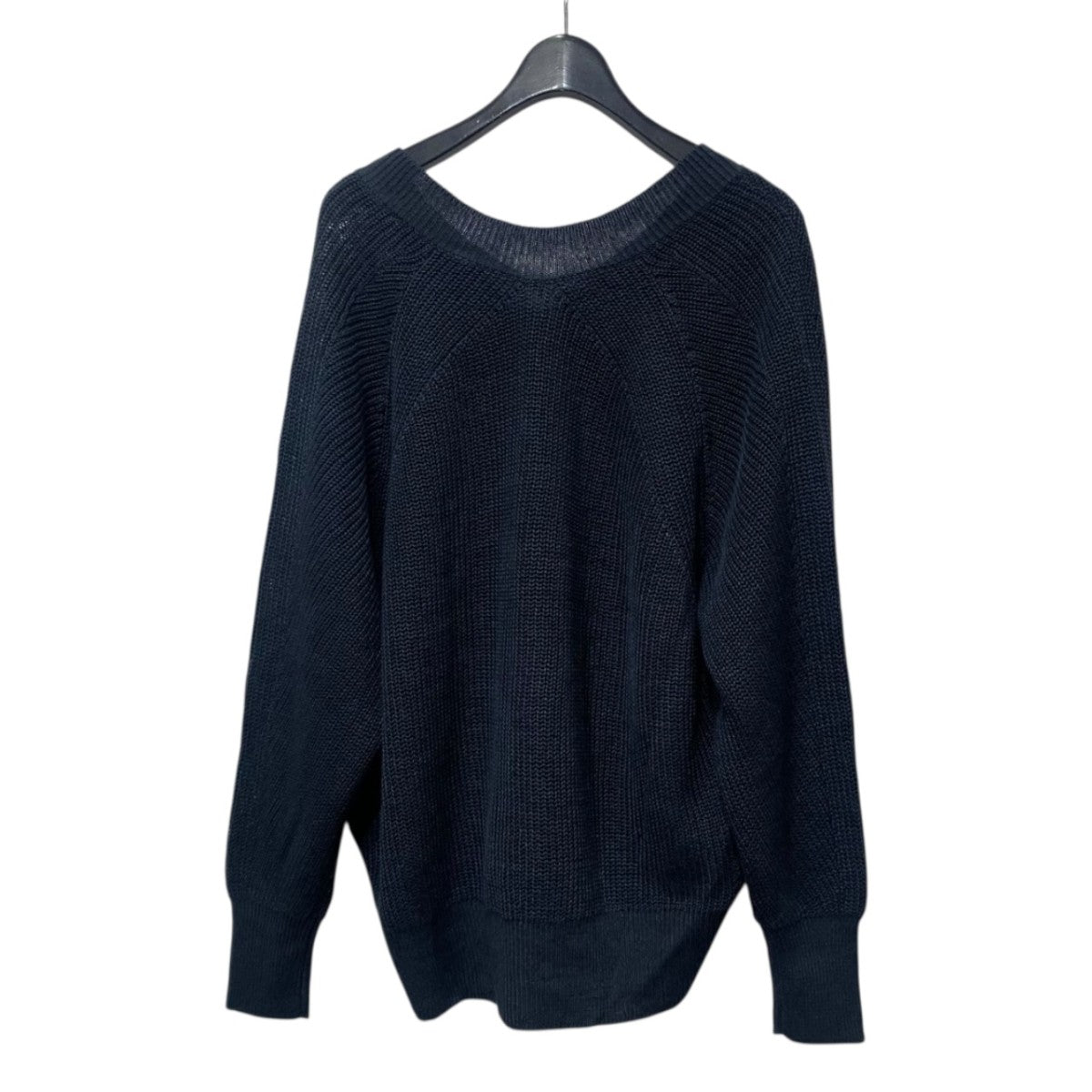 リネン畦デザインVネックプルオーバーB1032AKW411