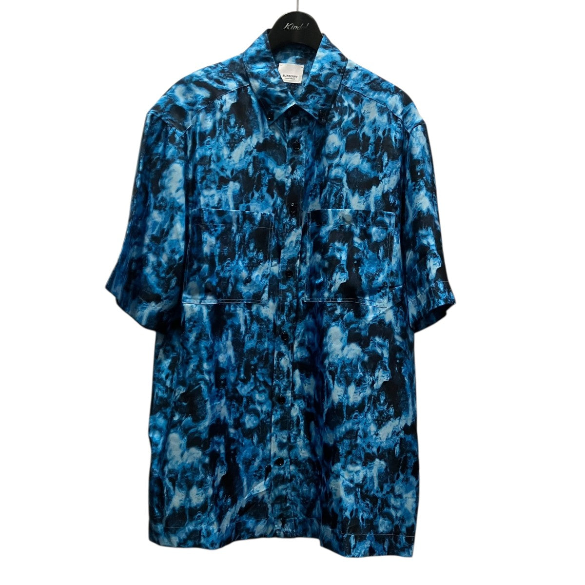 総柄シルク半袖シャツ8040266