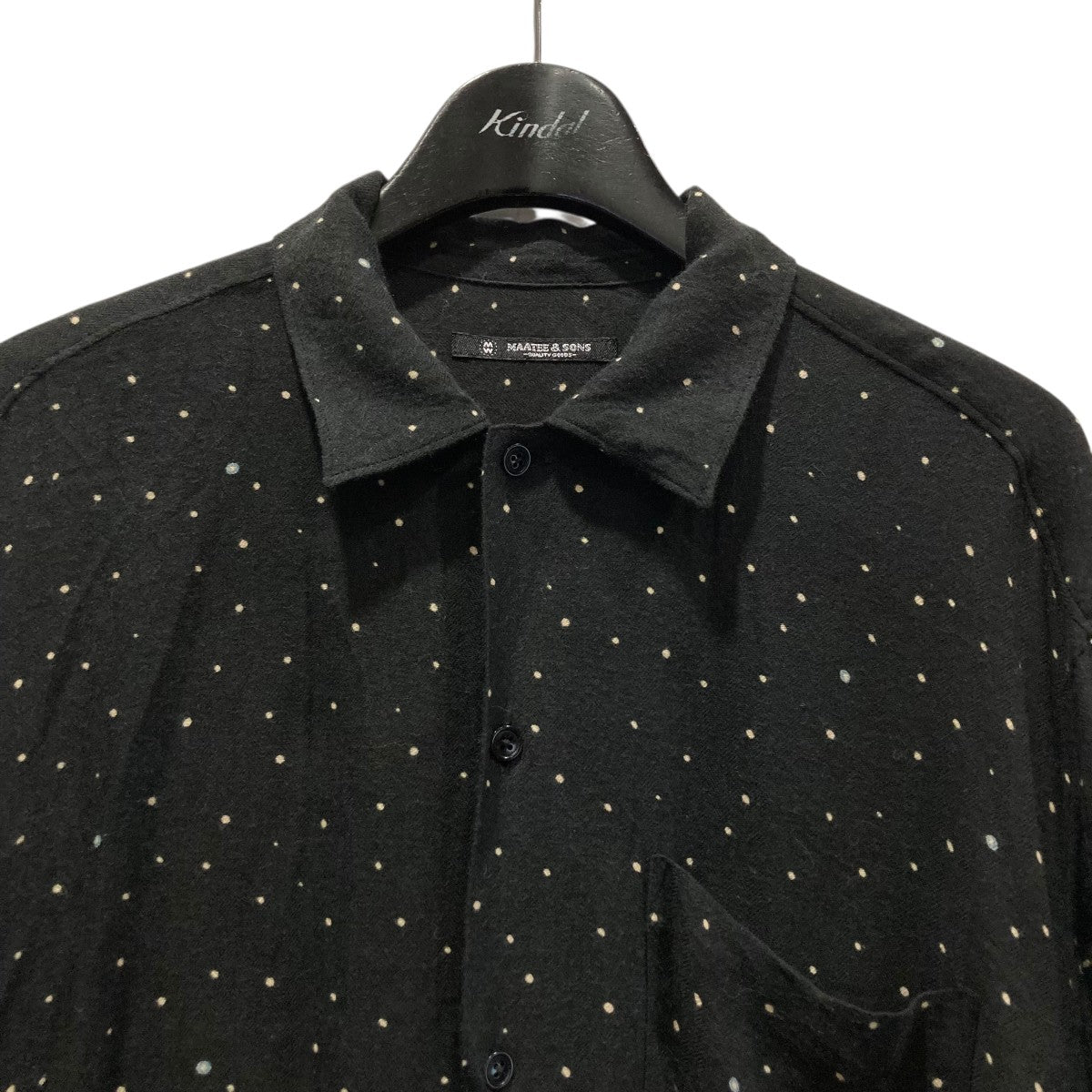 25AWOP COLLLAR SHIRTS DOTSドットオープンカラーレーヨンシャツMT5303-0604B