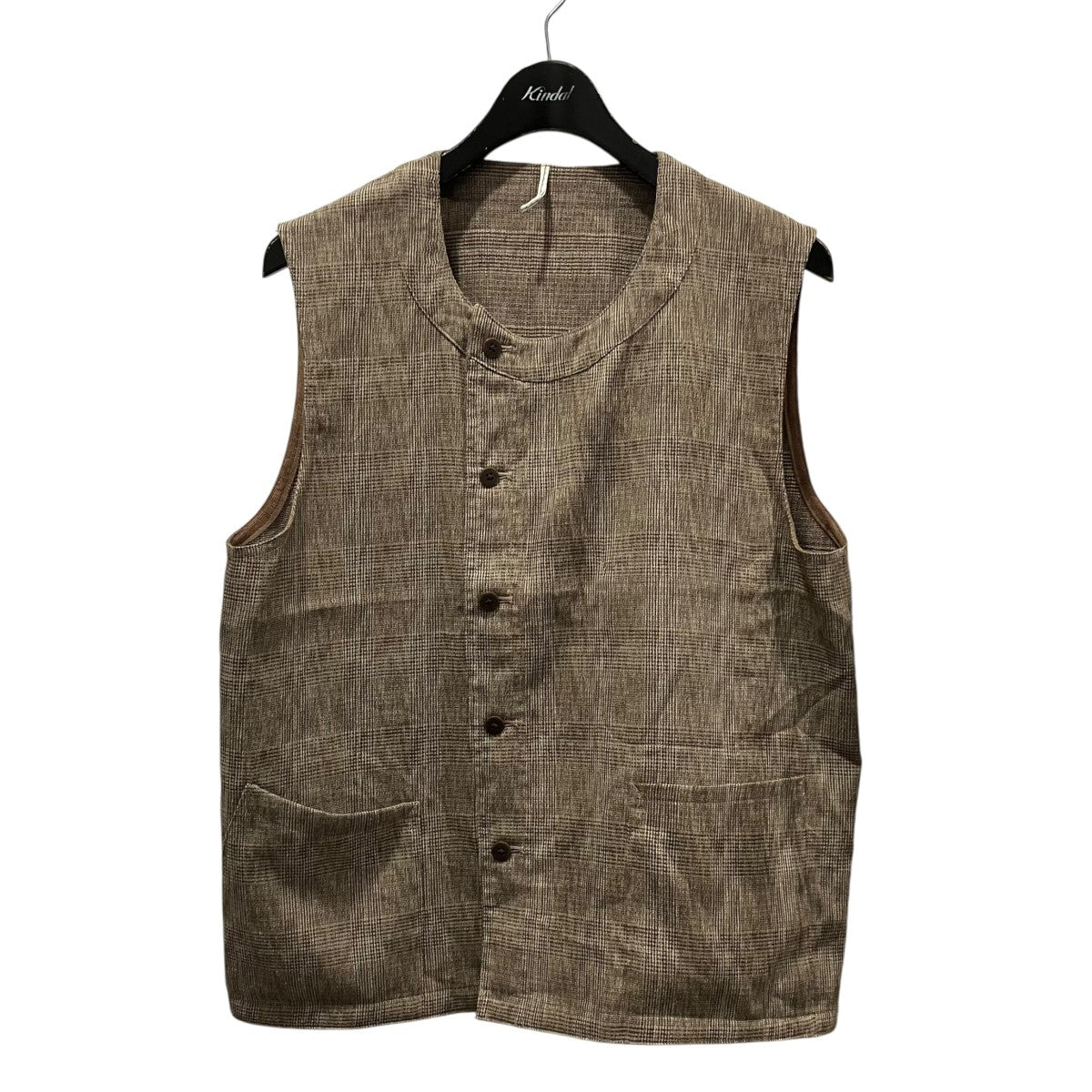 andymamy エンフォルド ASYMMETRY VEST ベスト M'S BRAQUE(エムズ ブラック) ASYMMETRY VESTチェックベスト241601
